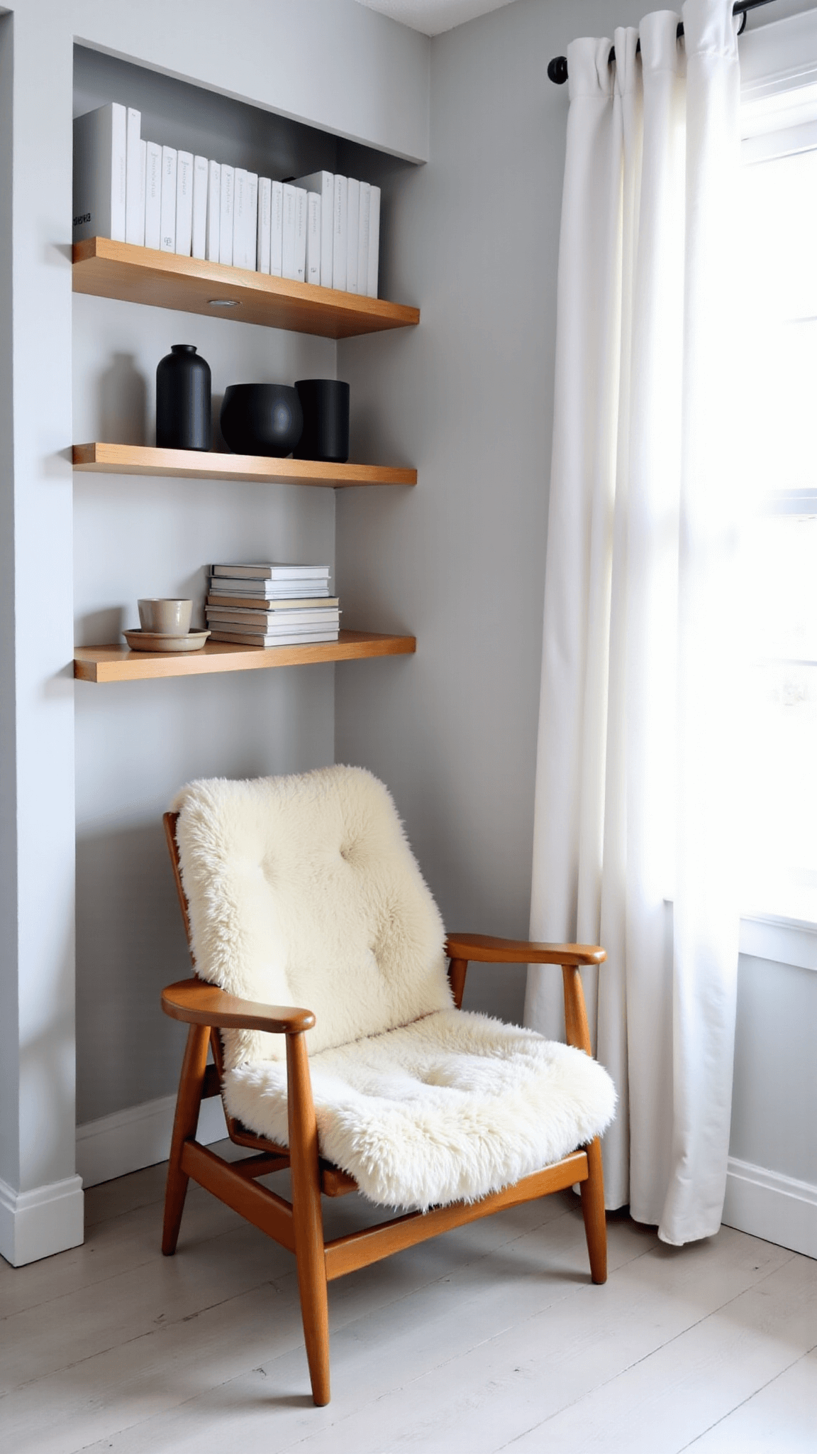 1443minimal Nordic Library Corner