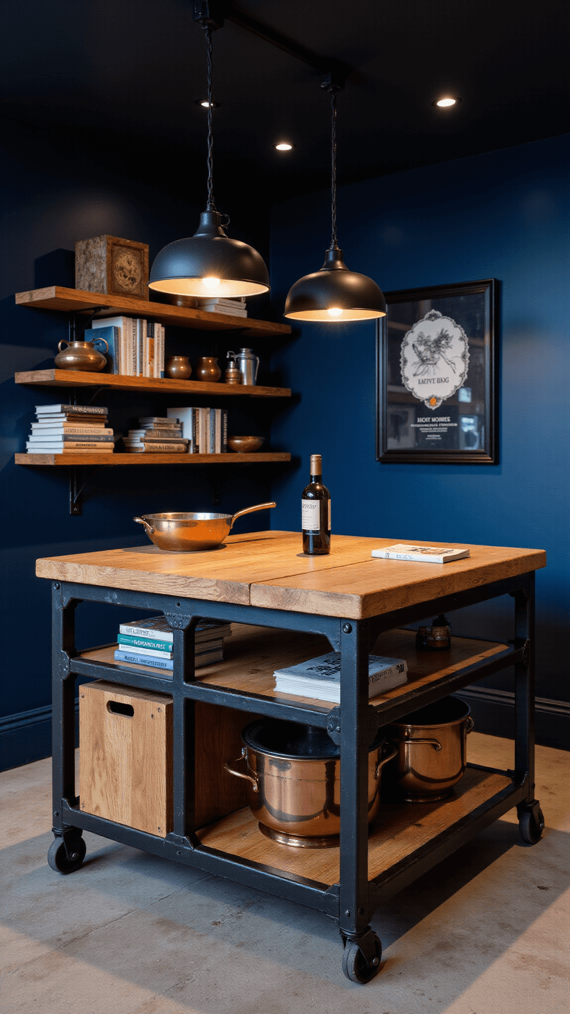 1579rustic Industrial Kitchen Island Dramatic