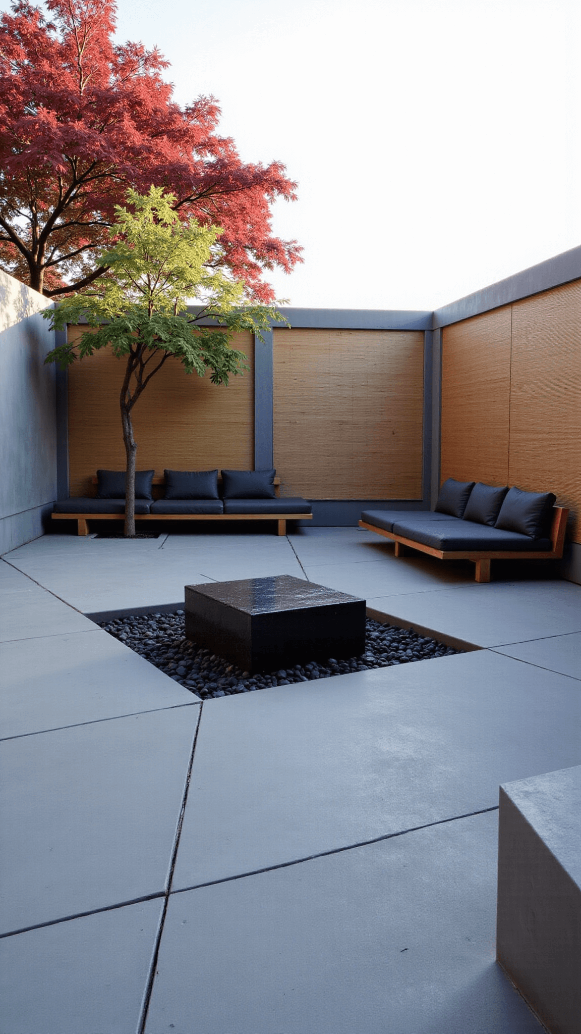 2032modern Zen Courtyard Morning Light
