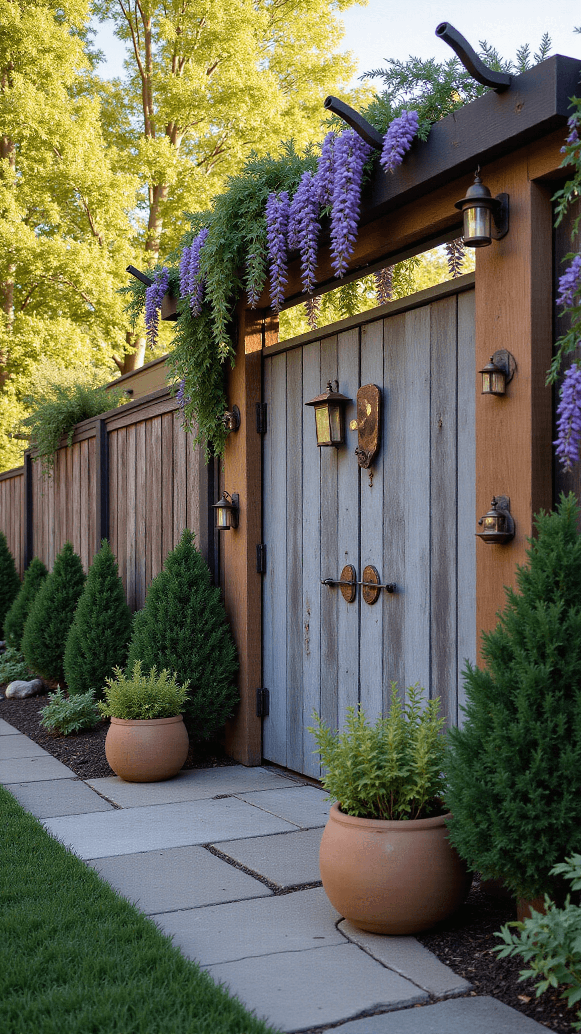 2225garden Fence Sanctuary Sunset