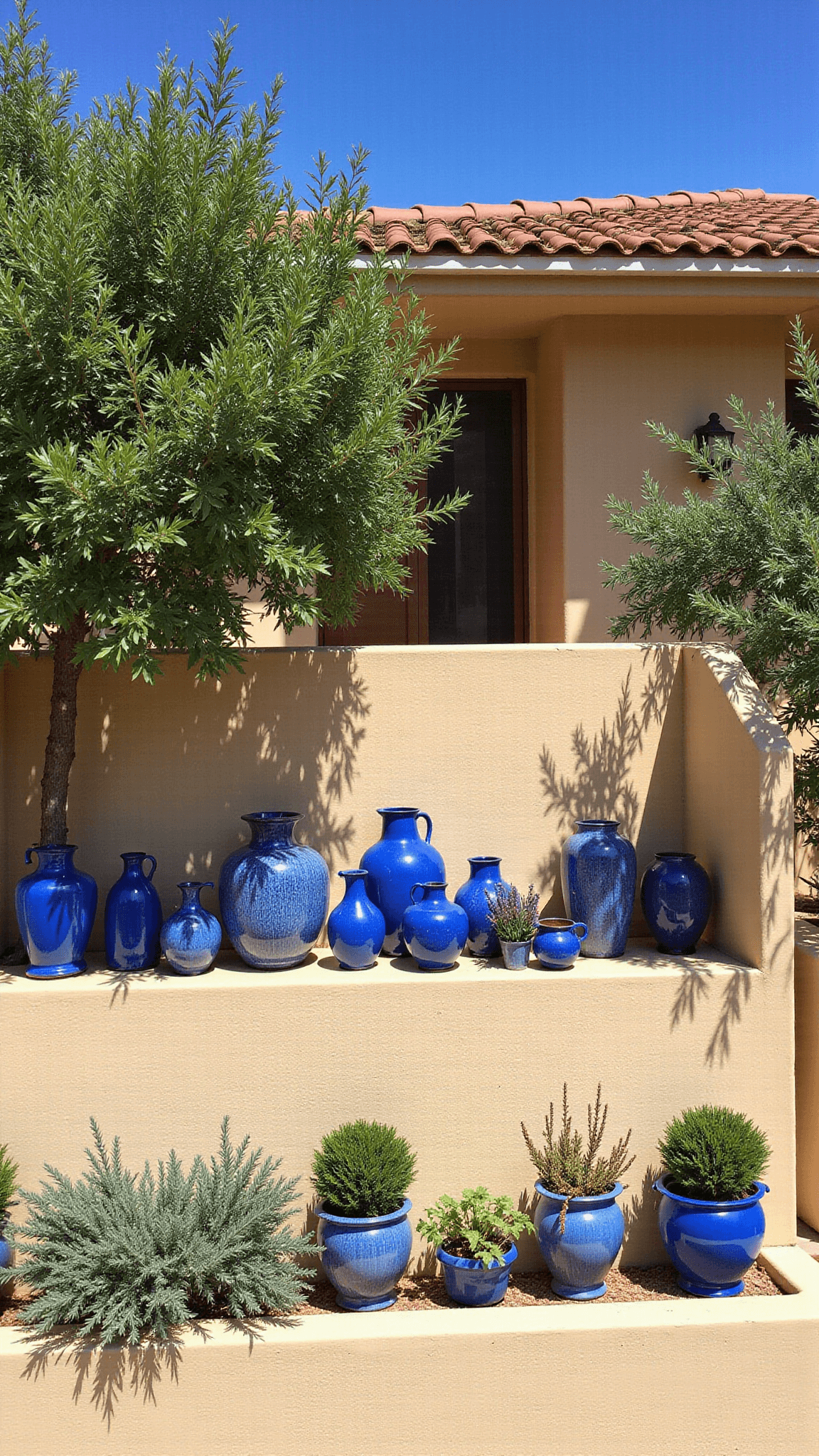 2230mediterranean Villa Terrace Wall