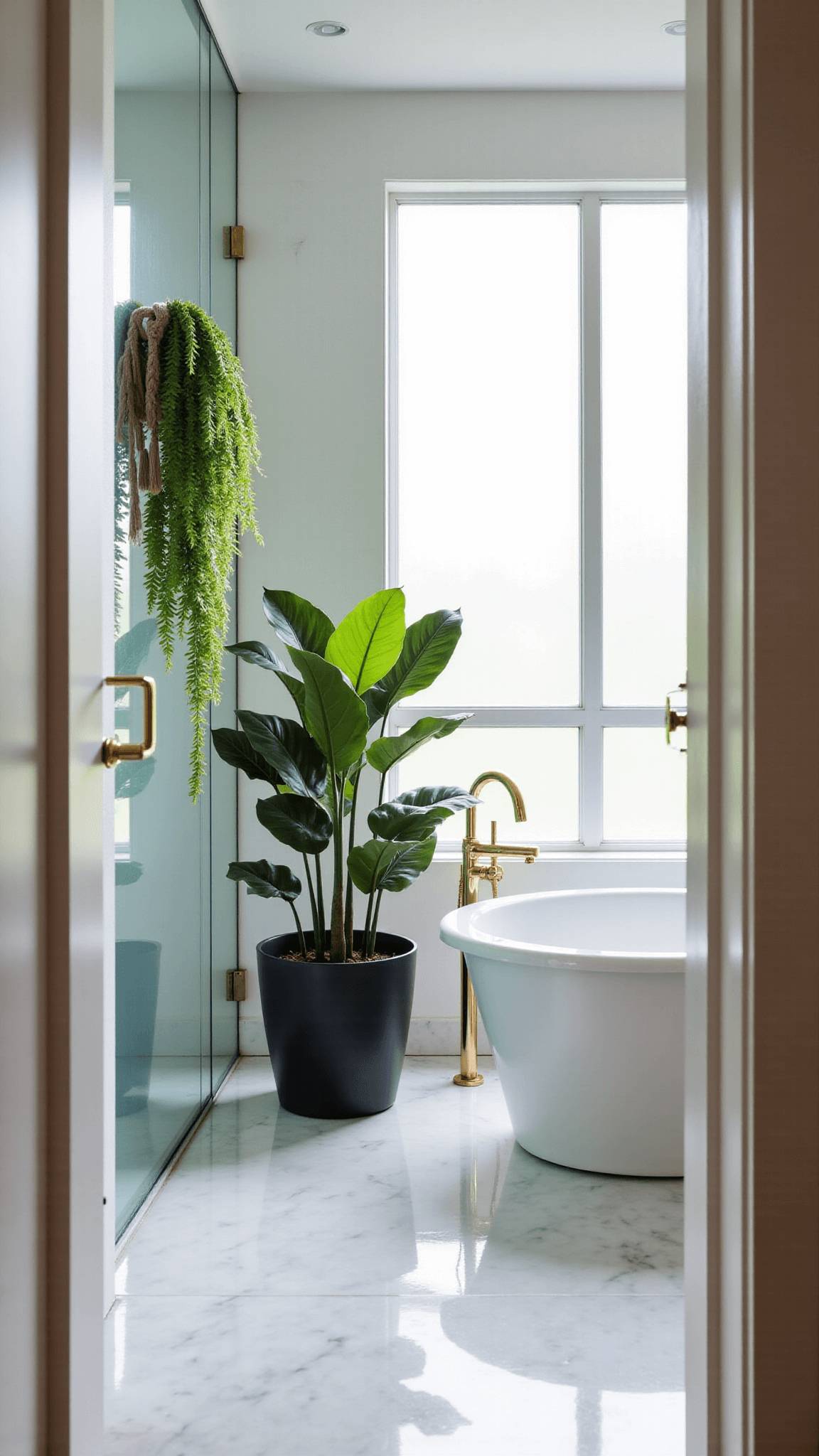 Creating Your Bathroom Oasis: A Guide to Humidity-Loving Plants 2668modern Botanical Spa Bathroom