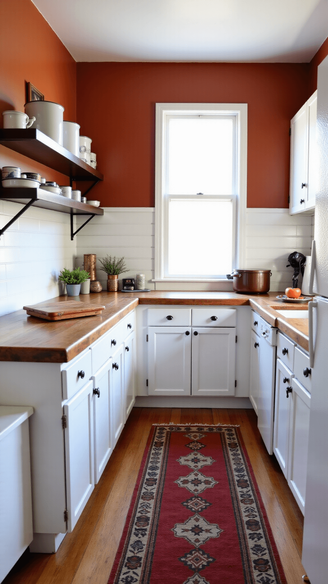 2684warm Galley Farmhouse Kitchen