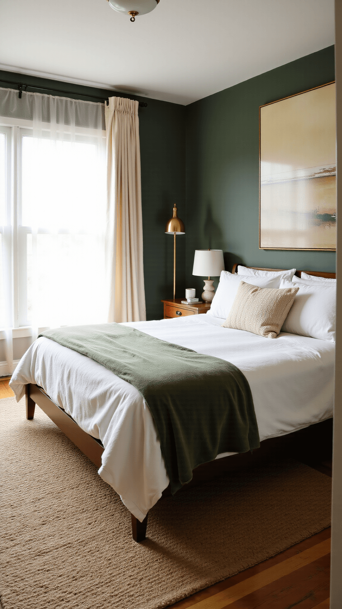 2696sage Green Organic Bedroom Sunlight