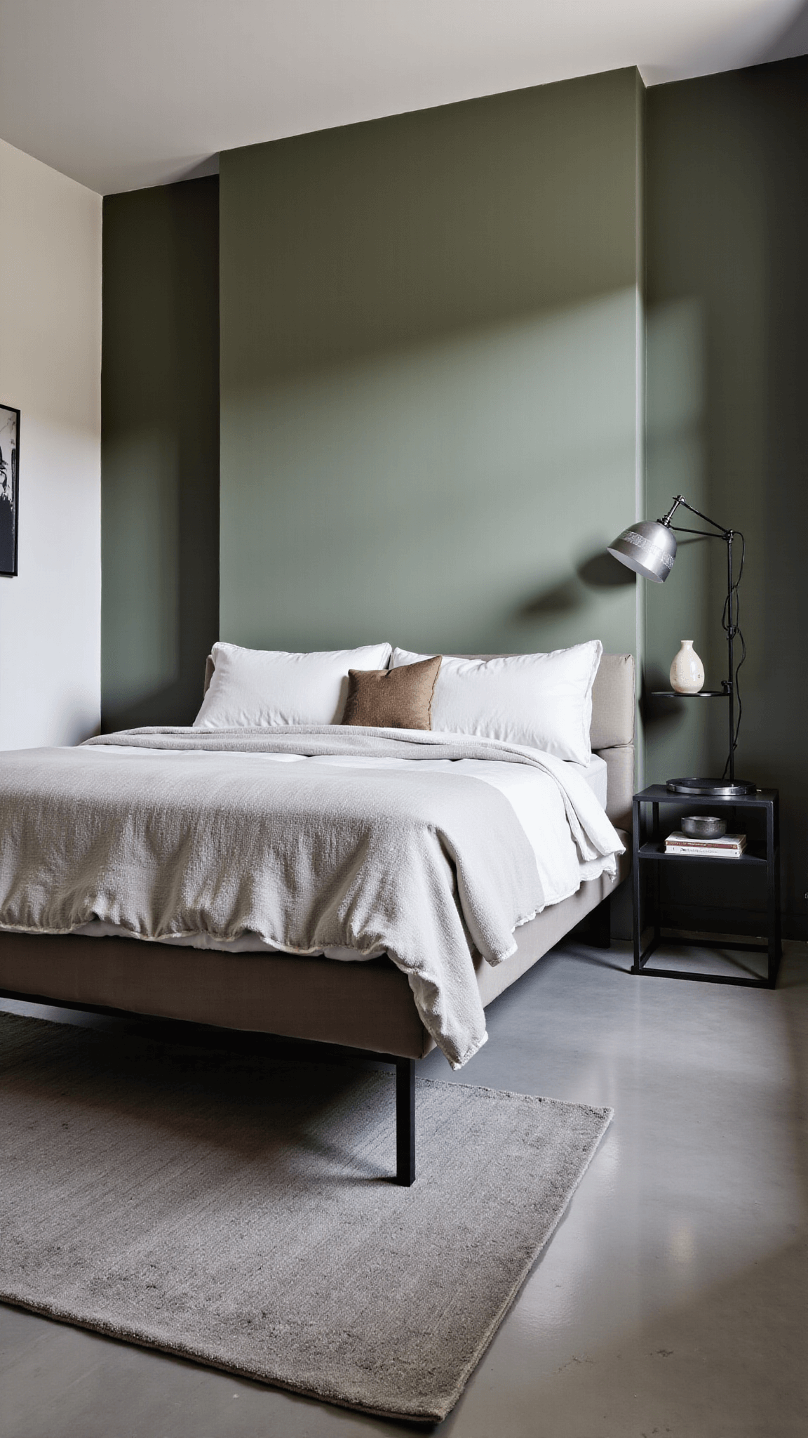 2700sage Green Minimalist Bedroom Dusk