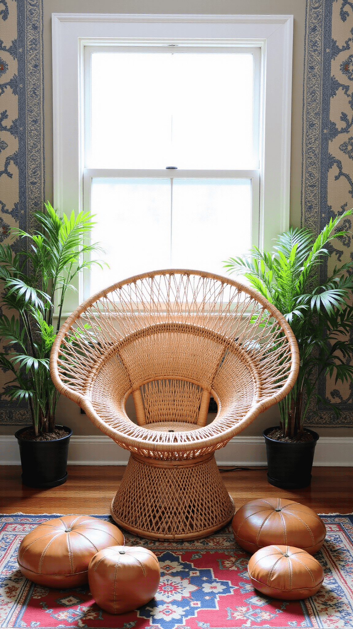 2866boho Rattan Reading Nook