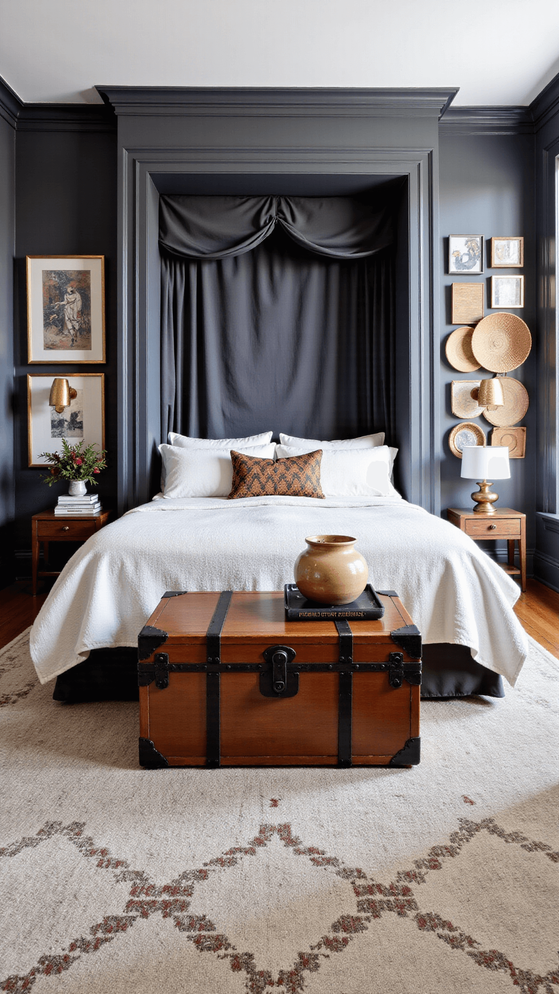 344modern Boho Master Bedroom Wall