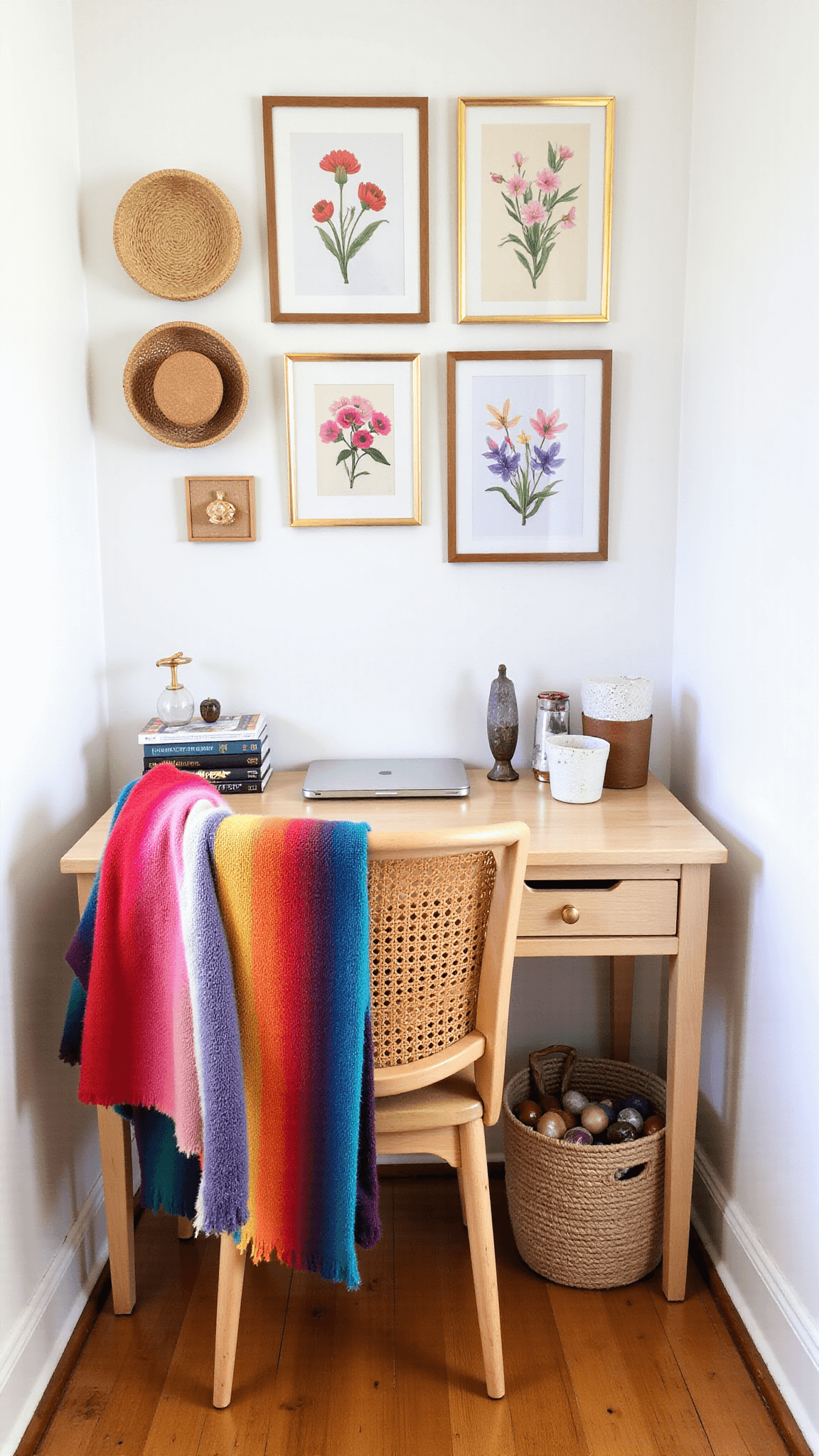 588modern Boho Corner Workspace Styling