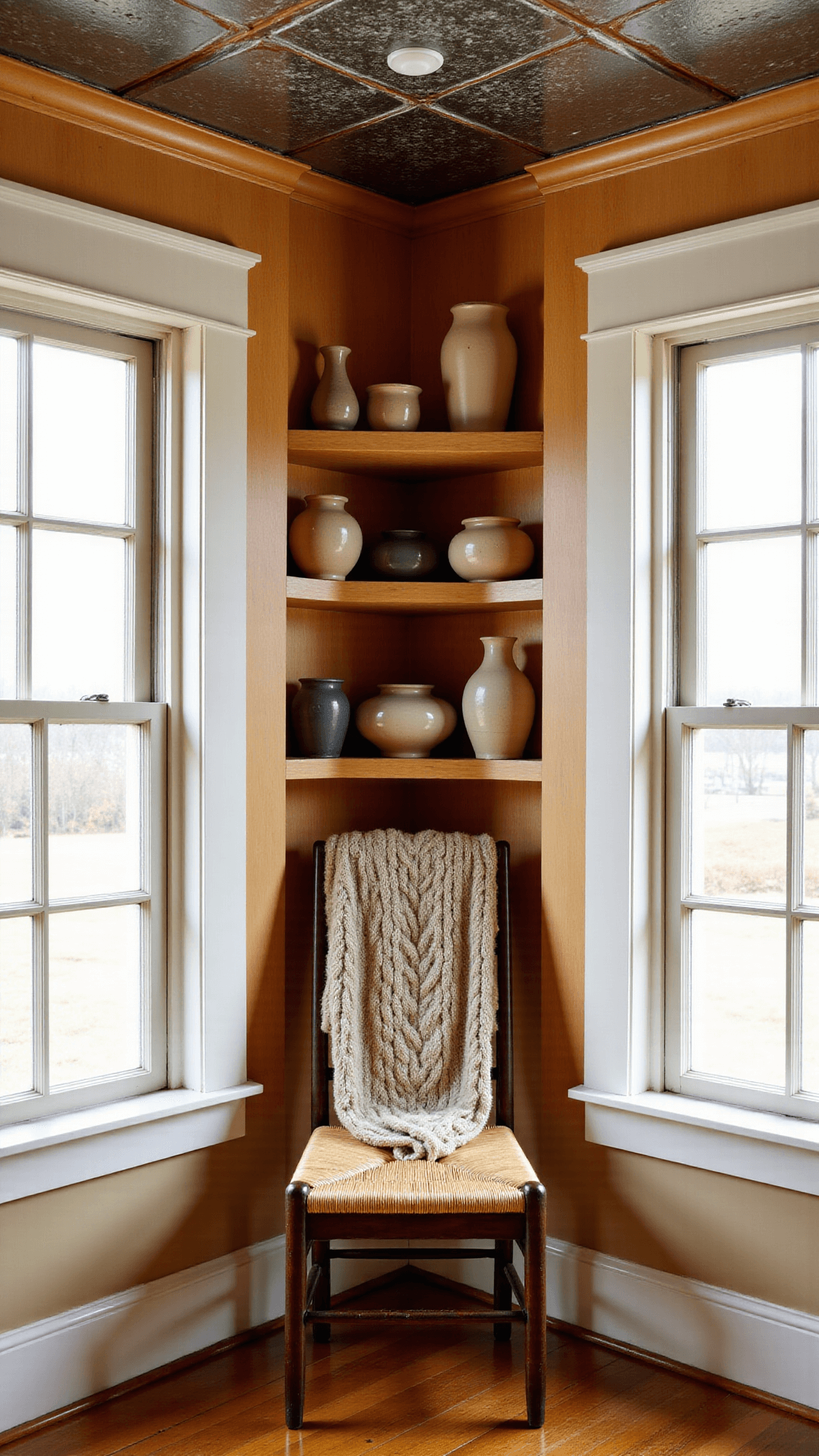 878cozy Hallway Nook Cedar Shelves