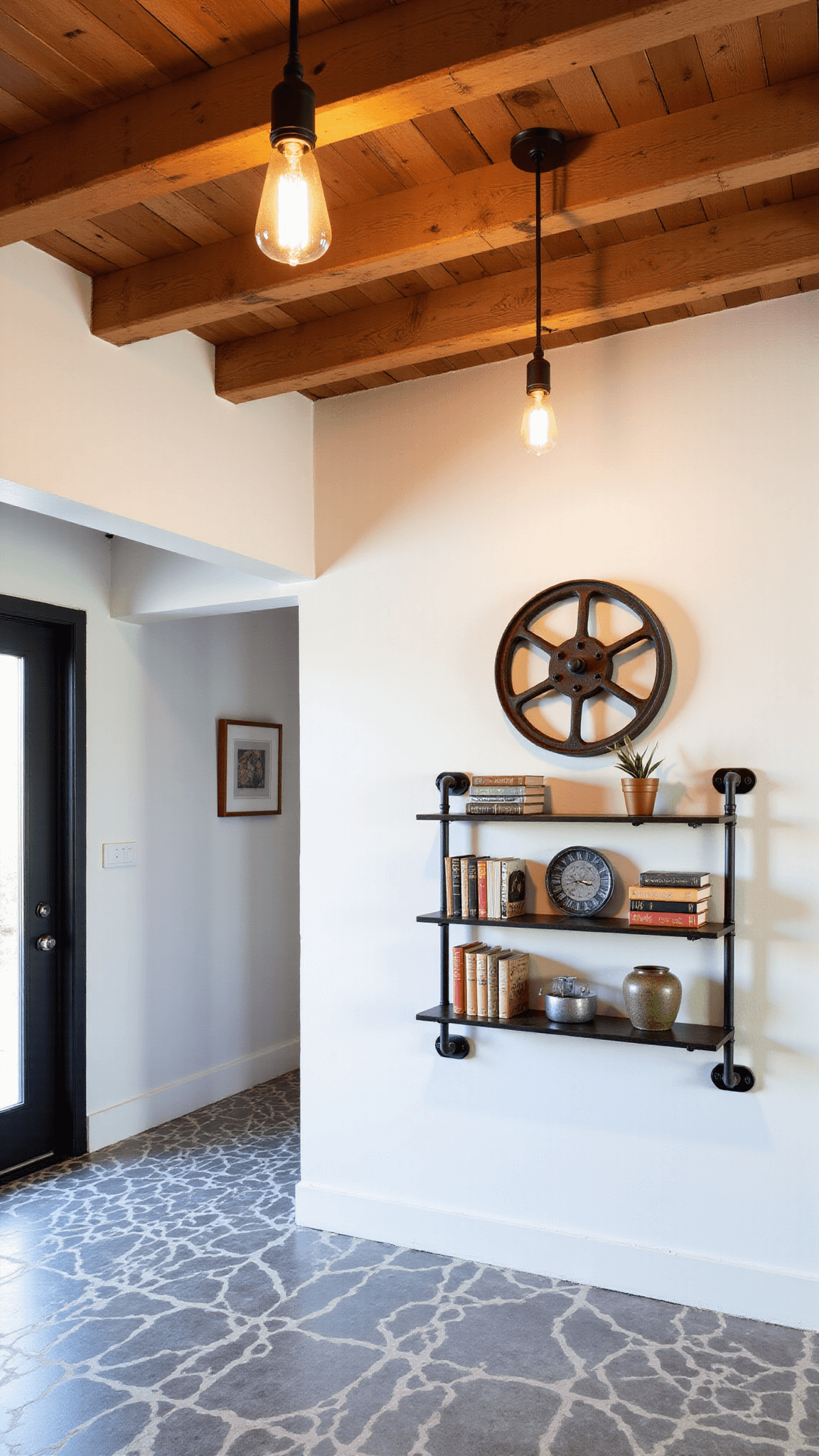 879modern Rustic Hallway Intersection