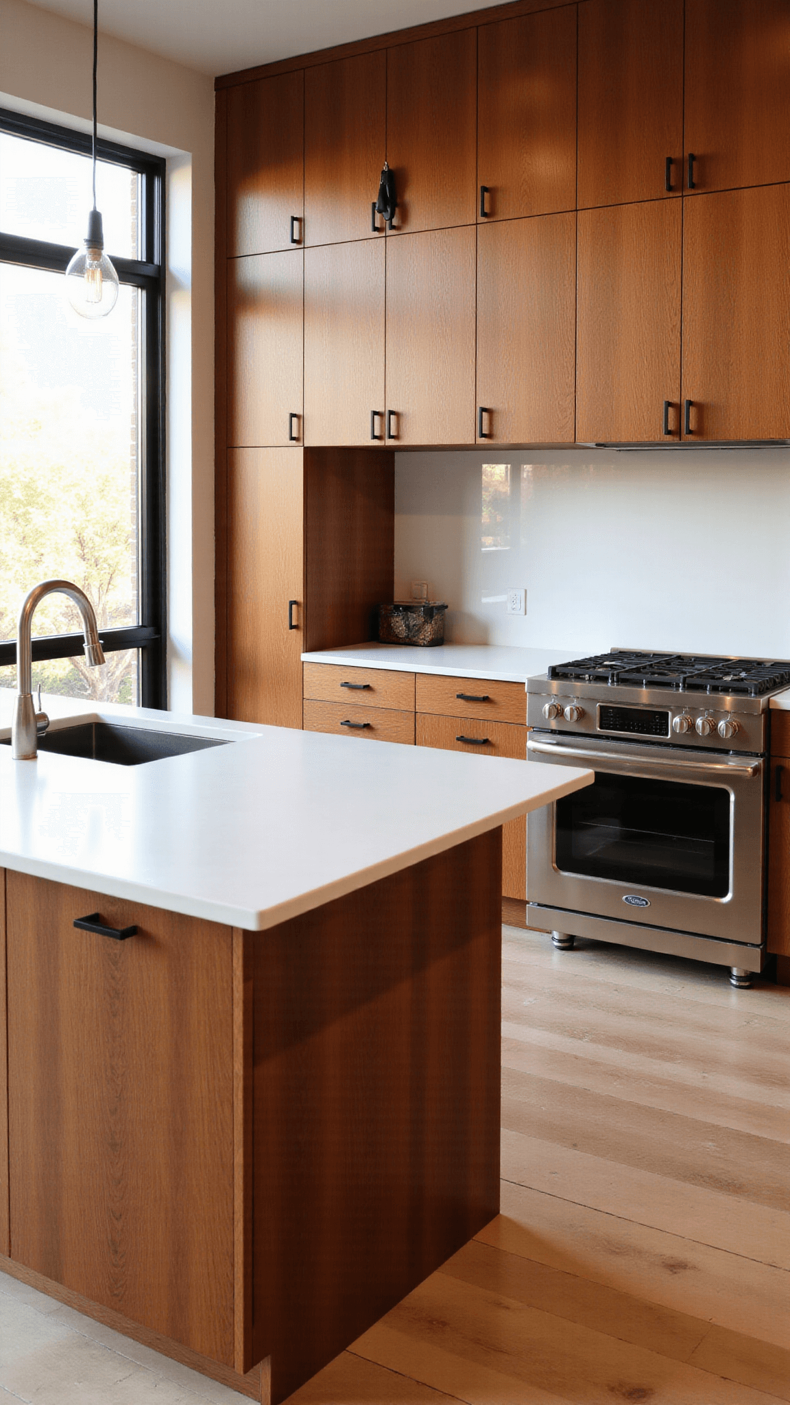 3097modern Red Oak Kitchen Luxe Interior