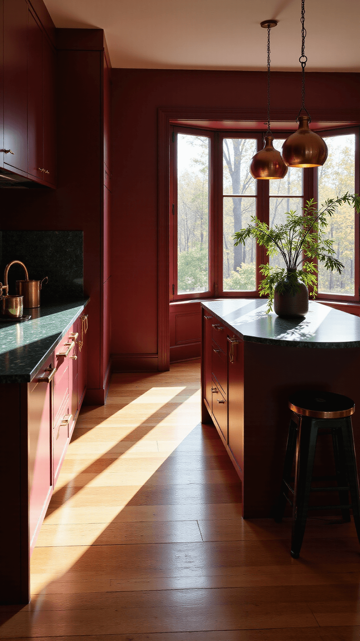 2025 Kitchen Trends: Transforming Culinary Spaces with Style and Functionality 3209burgundy Kitchen Golden Hour