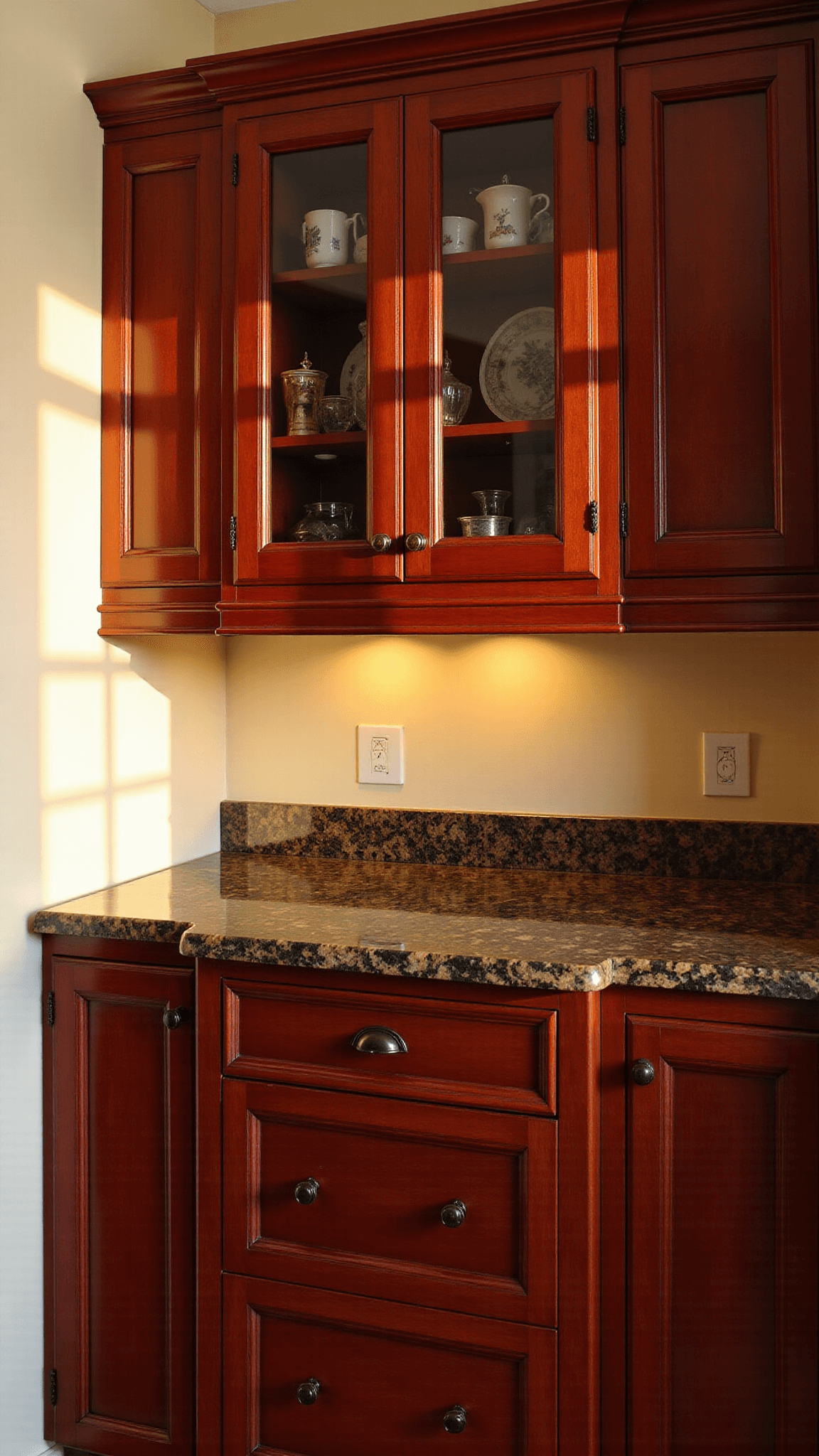 3345cozy Cherry Kitchen Detail
