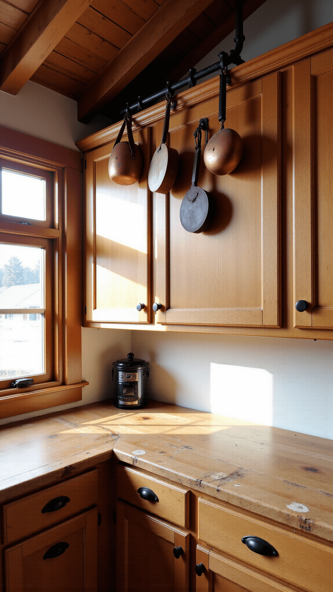 3347rustic Kitchen Corner Copper Oak