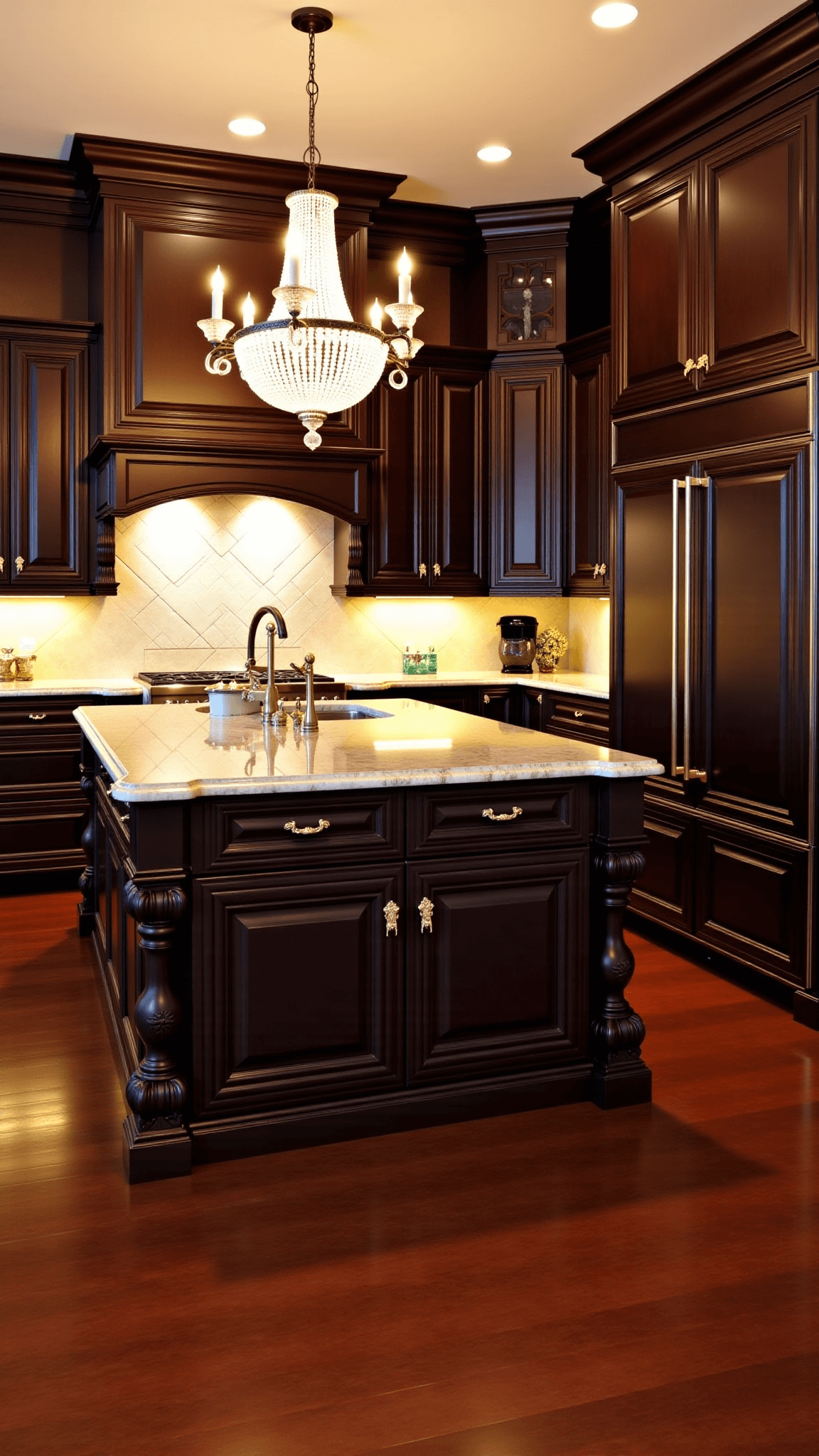 3350luxury Mahogany Kitchen Grandeur