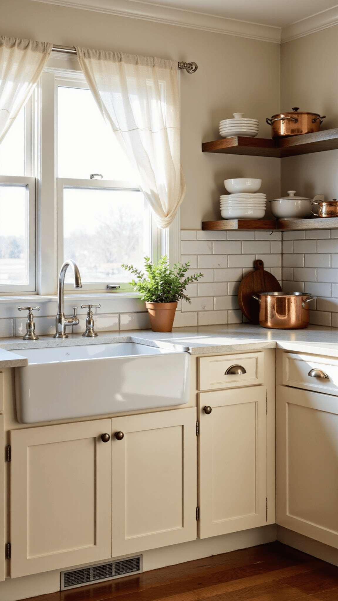 3373transitional Cream Kitchen Golden Hour