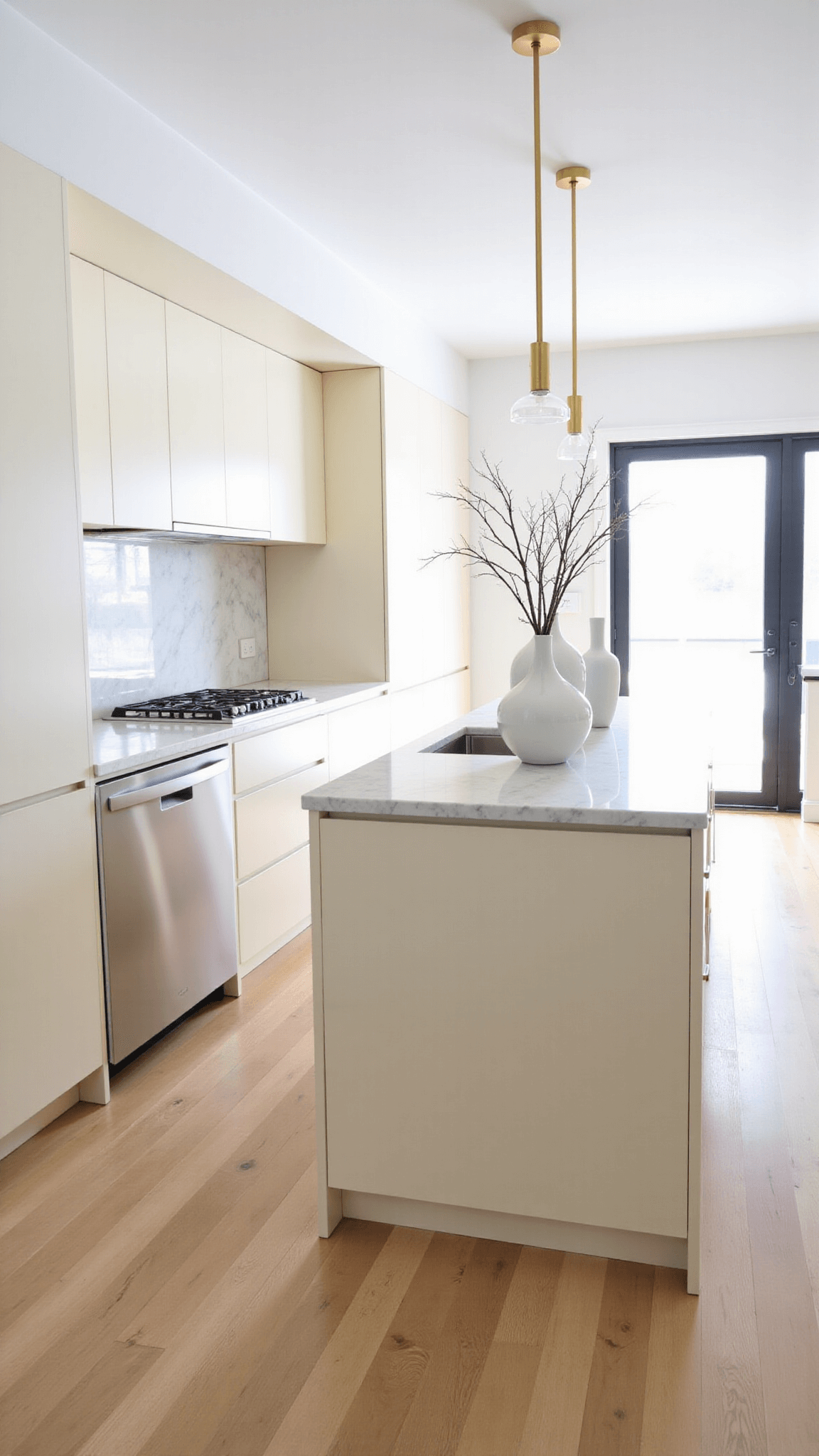 3374modern Cream Kitchen Minimalist Interior