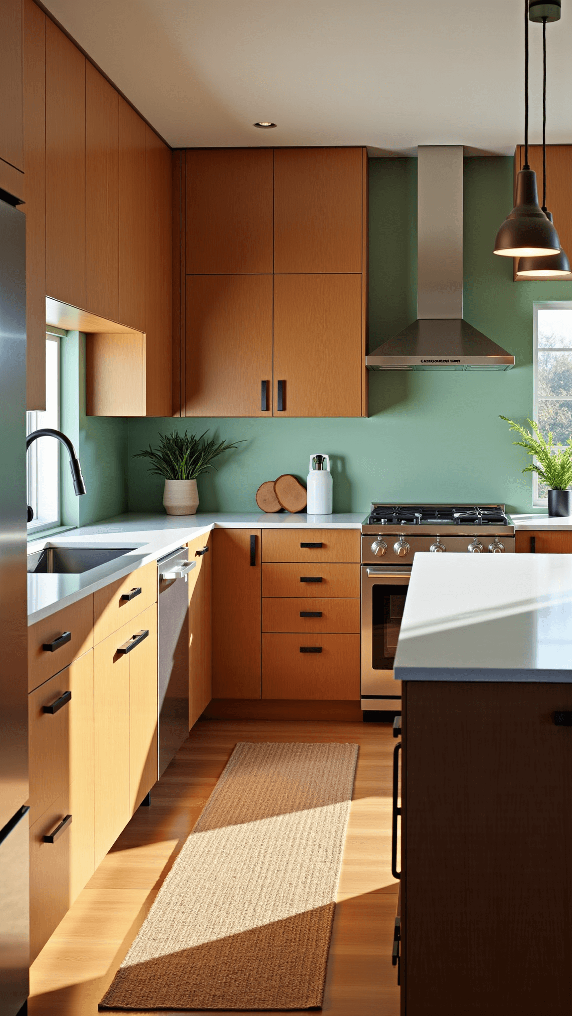3412modern Sunlit Kitchen Interior