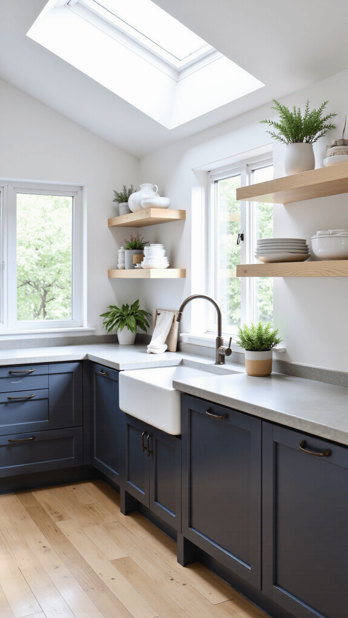 3425scandinavian Grey White Kitchen Natural Light