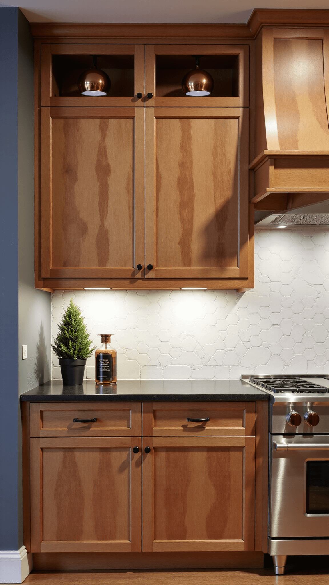 3427hickory Cabinet Corner Detail Dusk