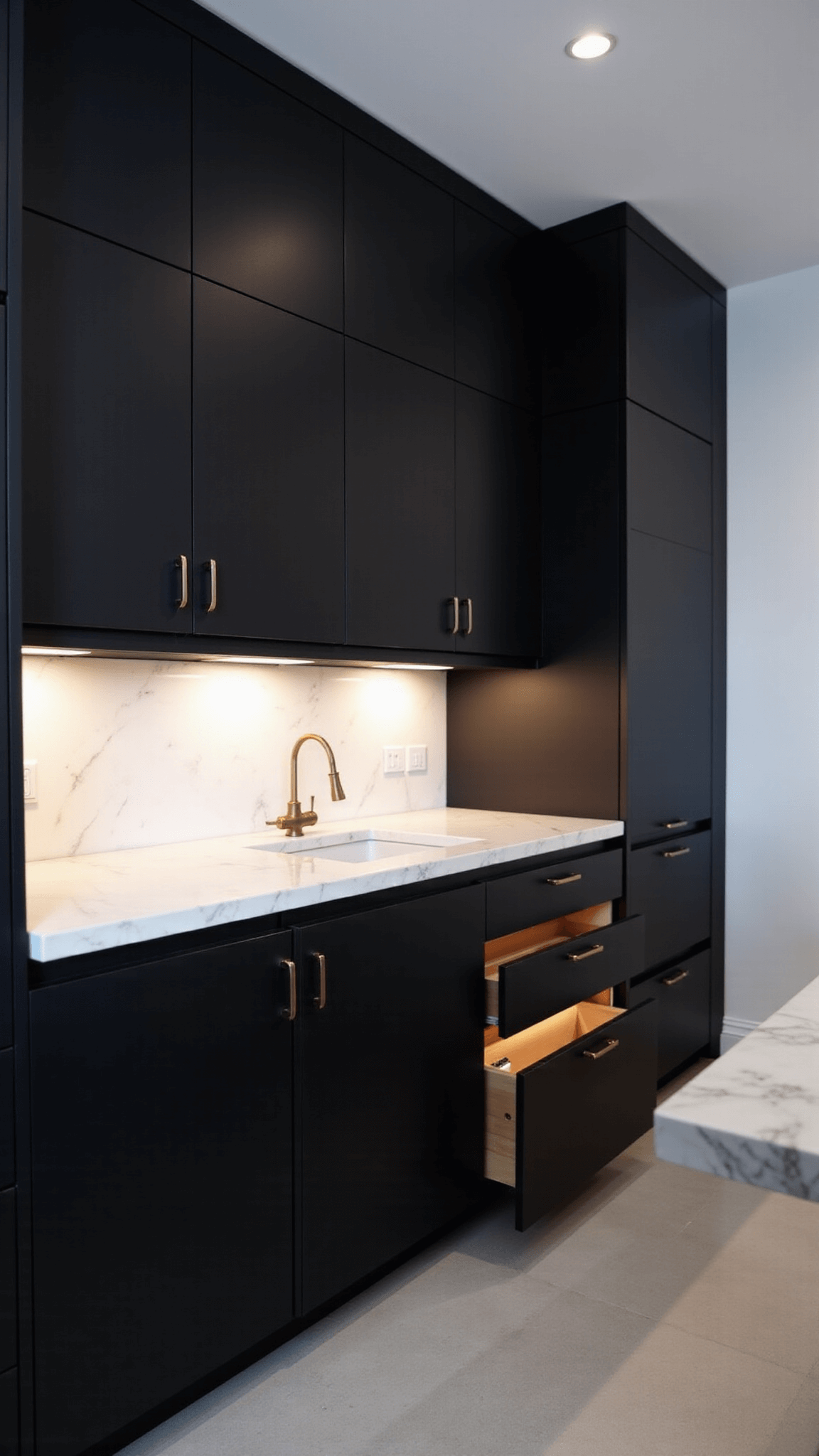 3454minimalist Black Kitchen Twilight