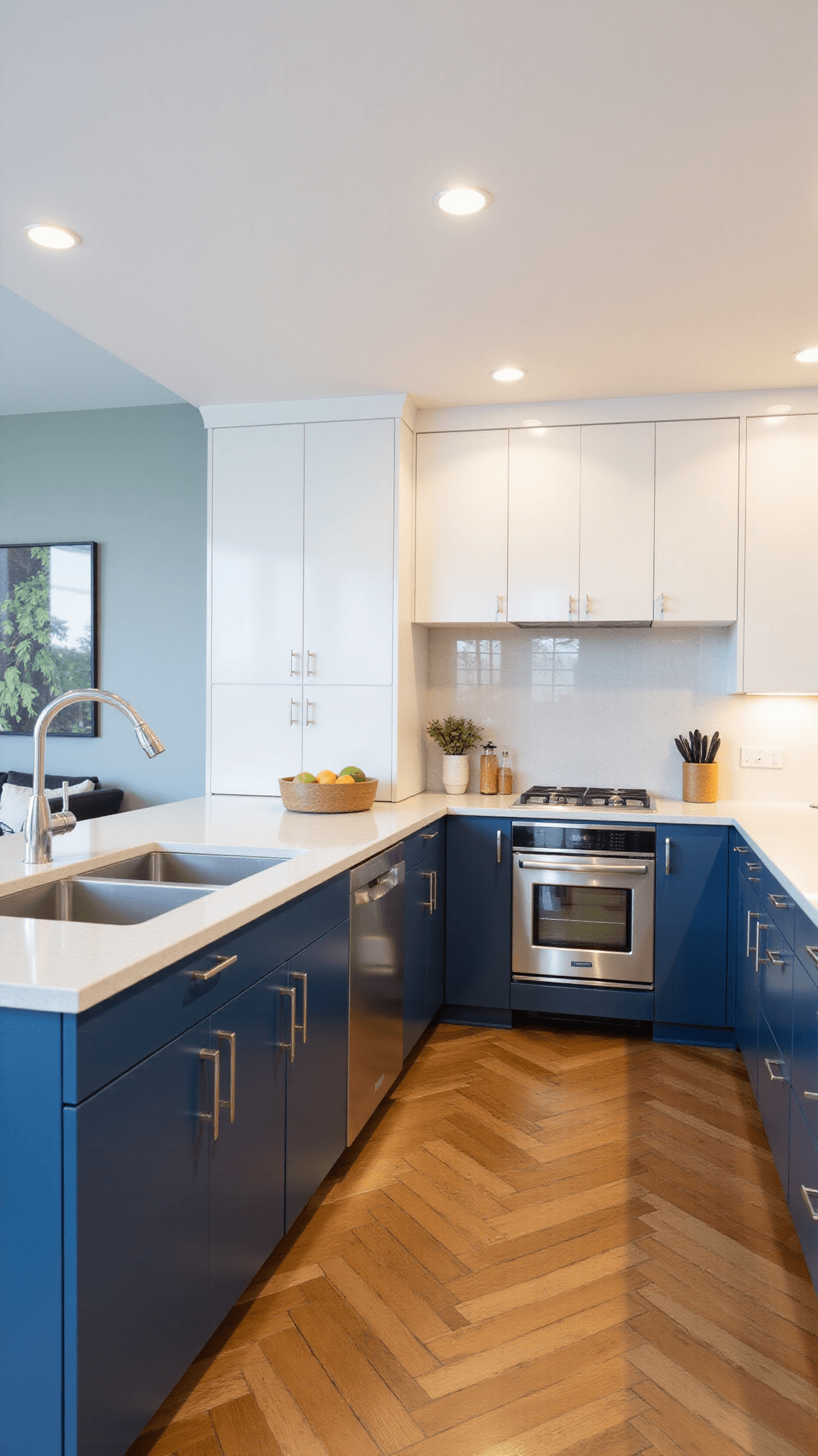 3456modern Diagonal Kitchen Sunset