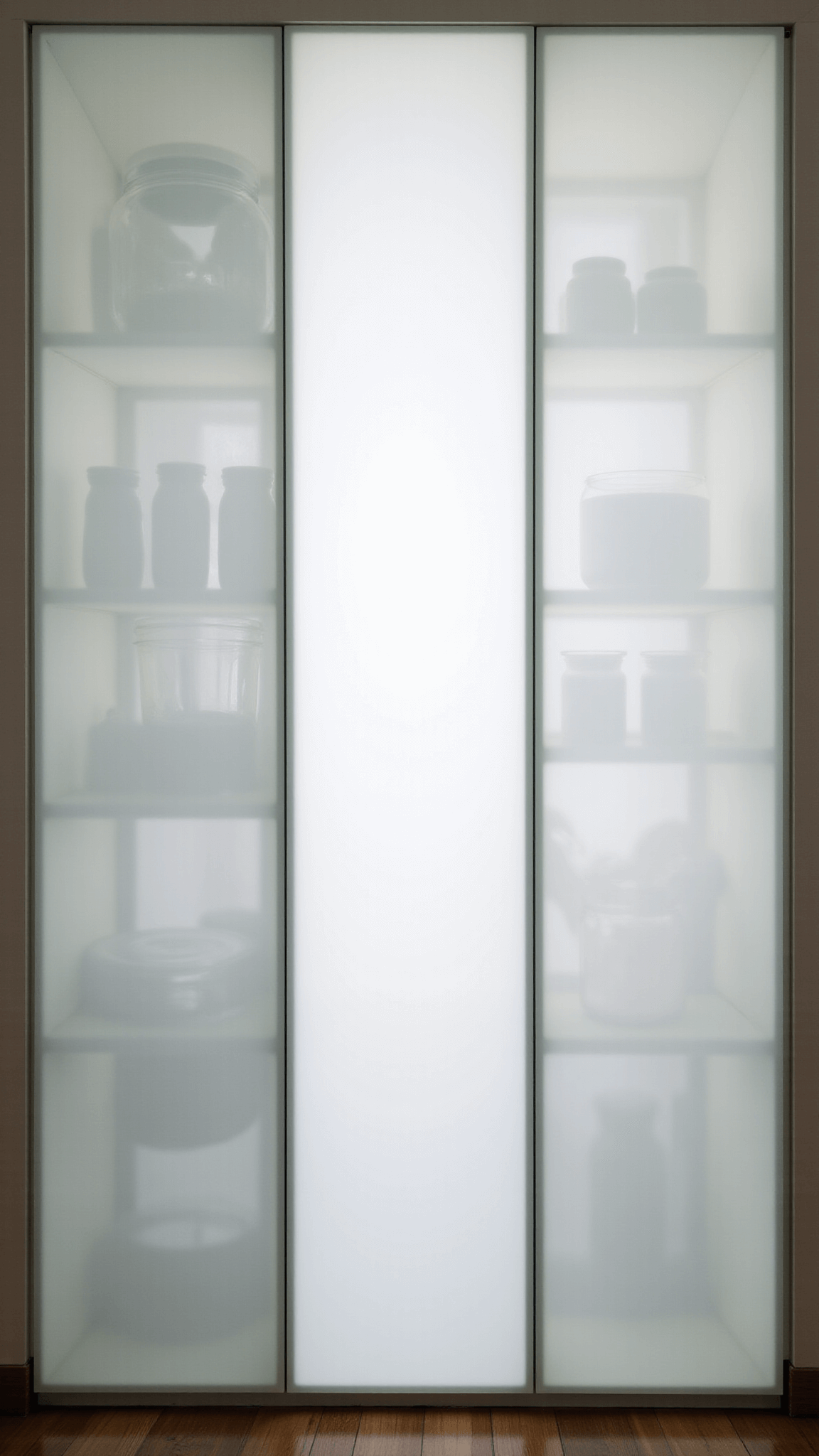 3464minimalist Galley Frosted Cabinets