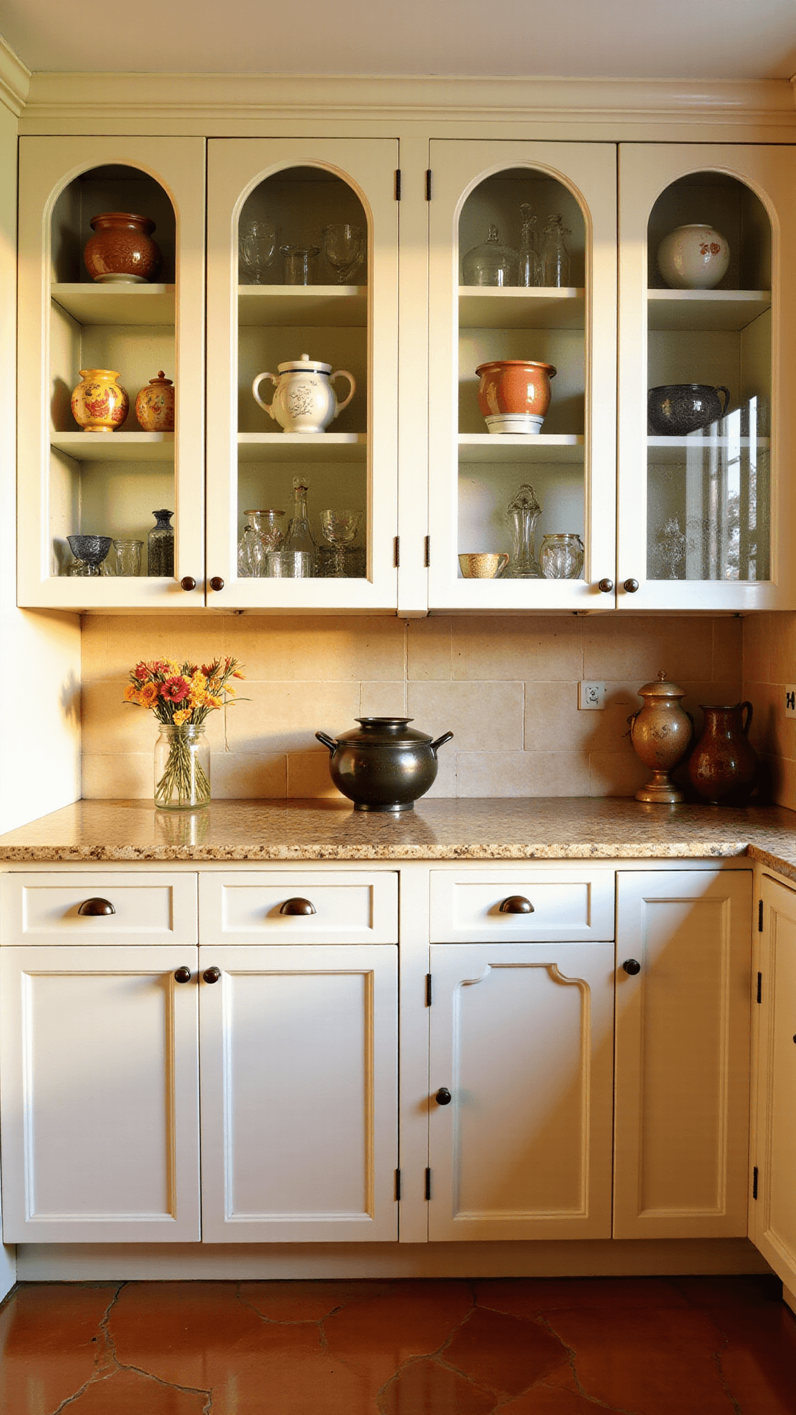 3466mediterranean Kitchen Arch Cabinets Golden Hour