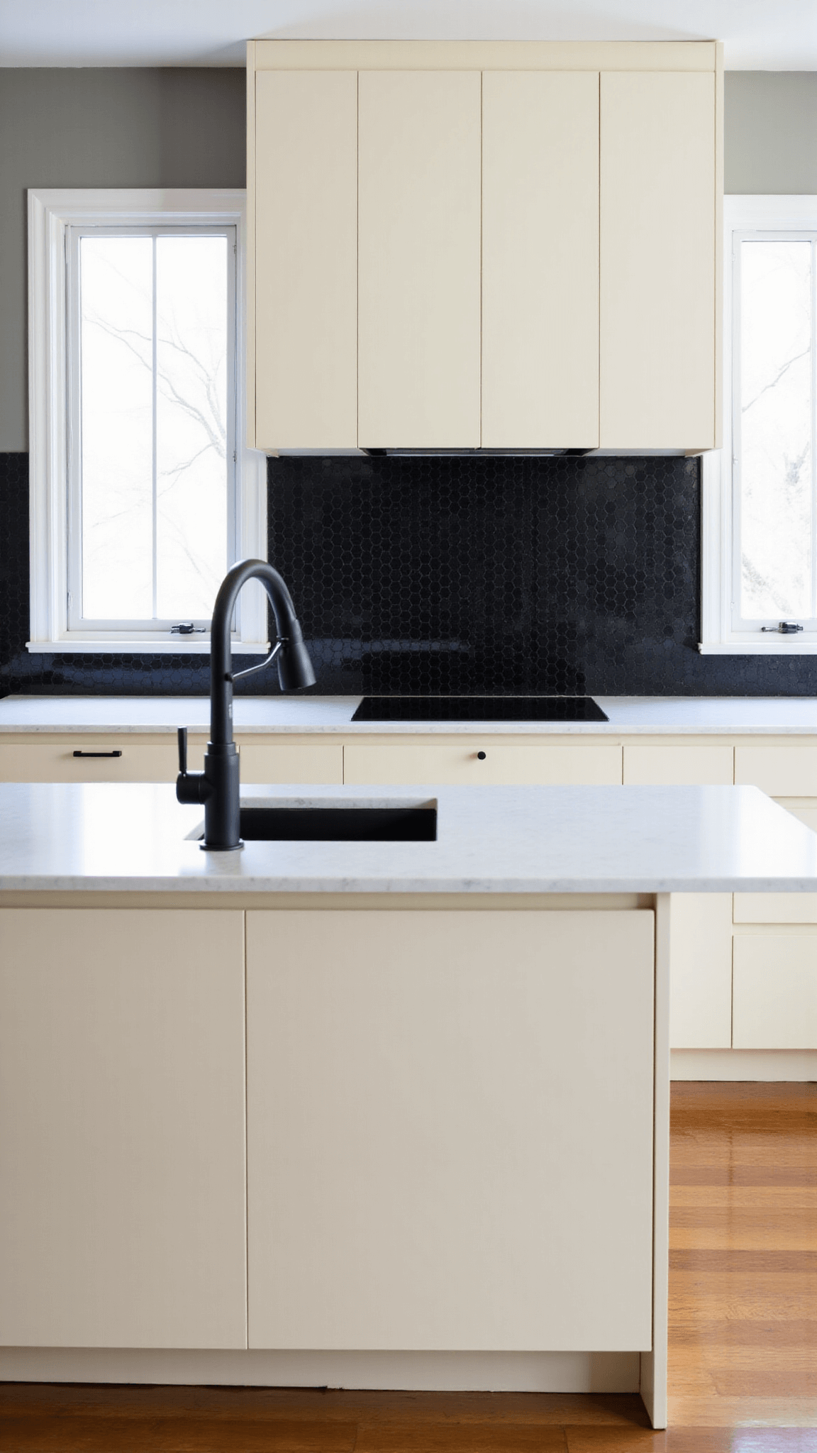 3482minimalist Cream Kitchen Black Hex