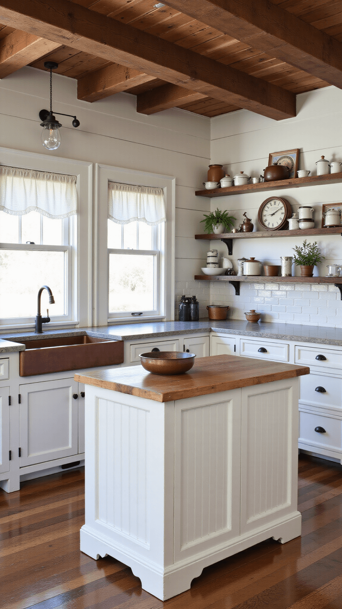 3490rustic Farmhouse Kitchen Sunlight