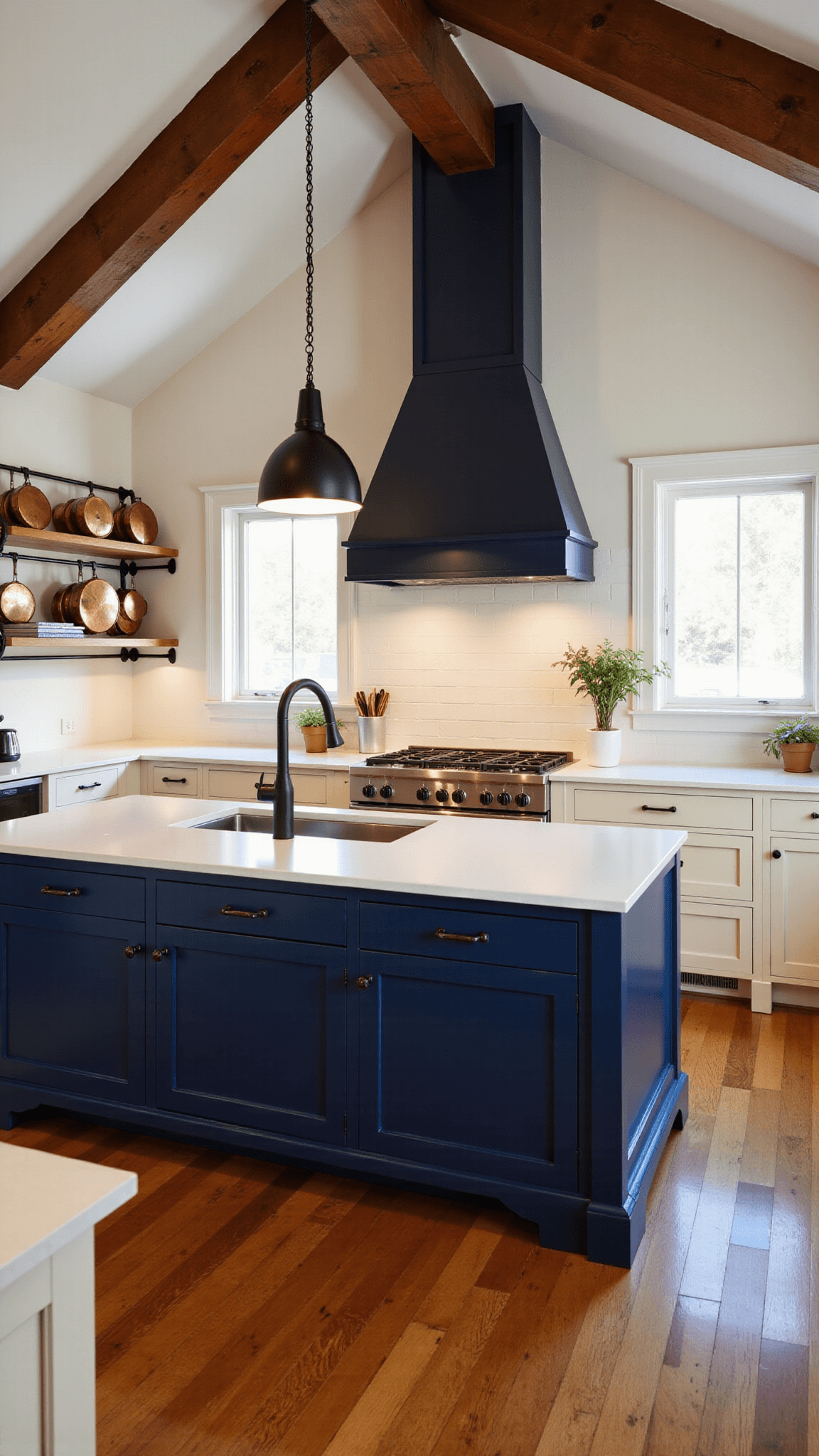 3497modern Farmhouse Navy Island Beams
