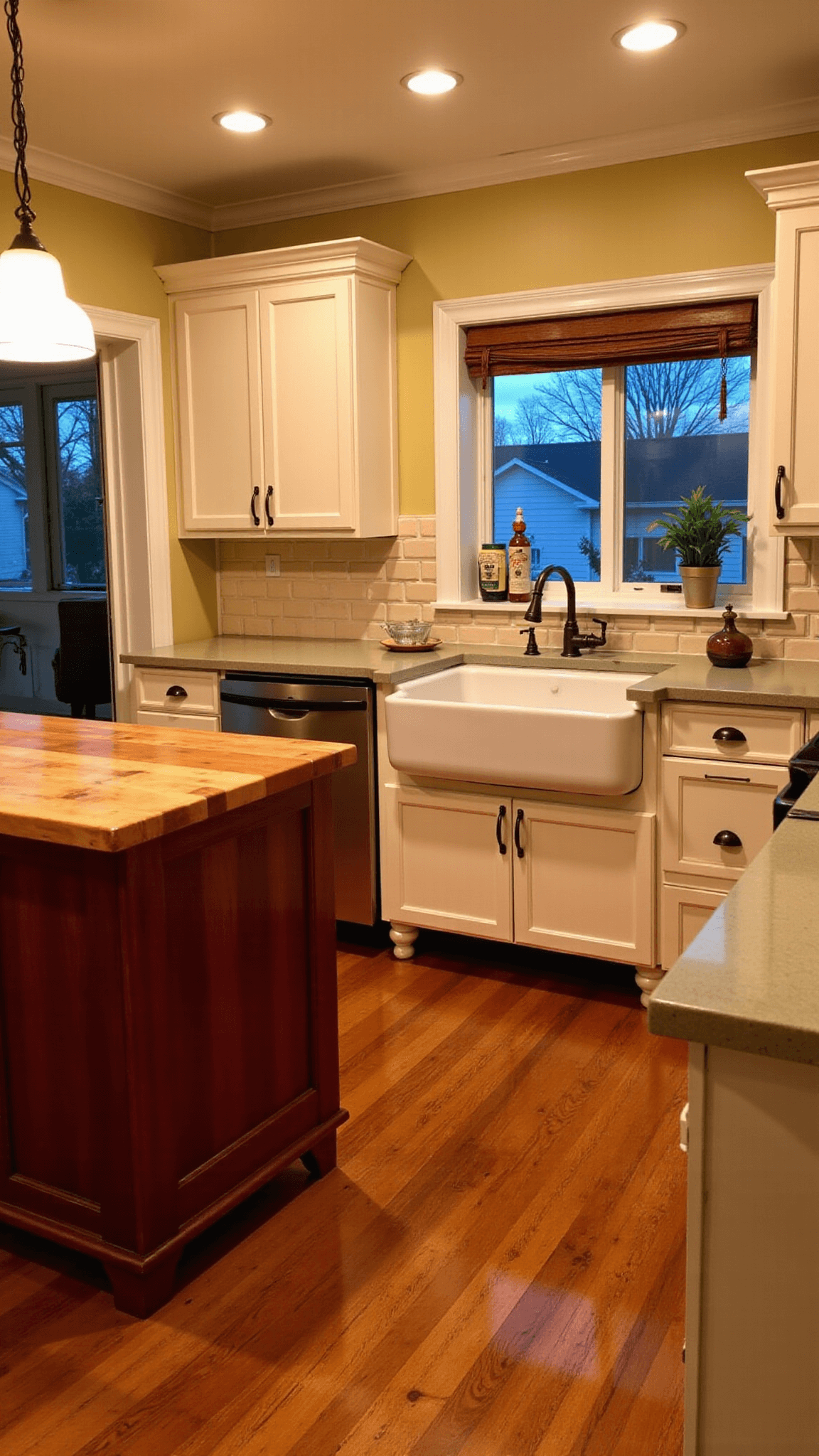 3512cozy Farmhouse Kitchen Dusk Lighting