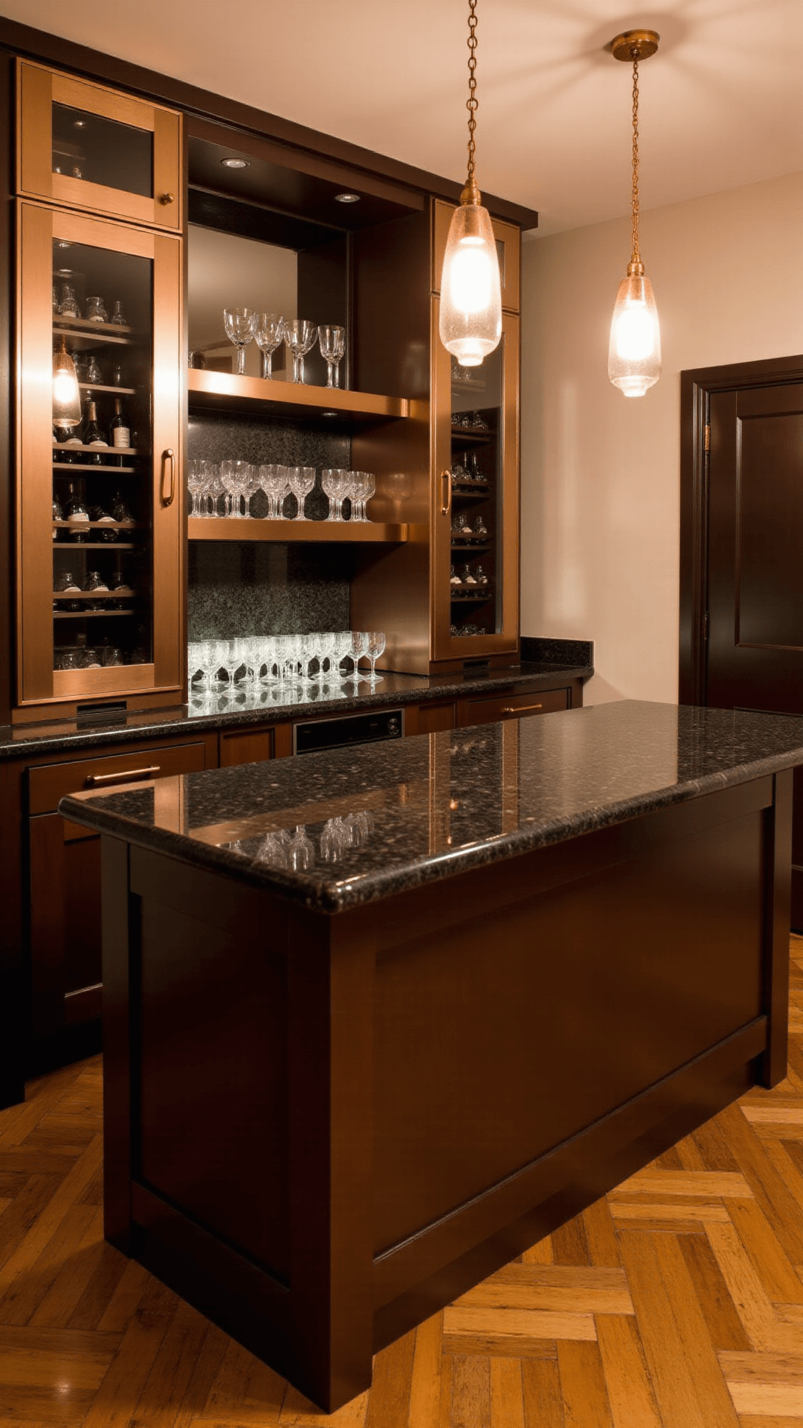 3535luxe Home Bar Golden Glow