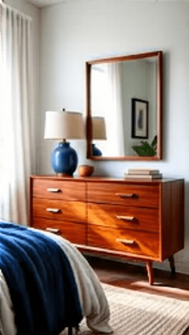 3767mid Century Teak Dresser Dawn Light