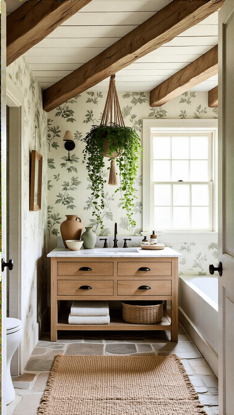 3774cozy Cottage Bathroom Golden Hour