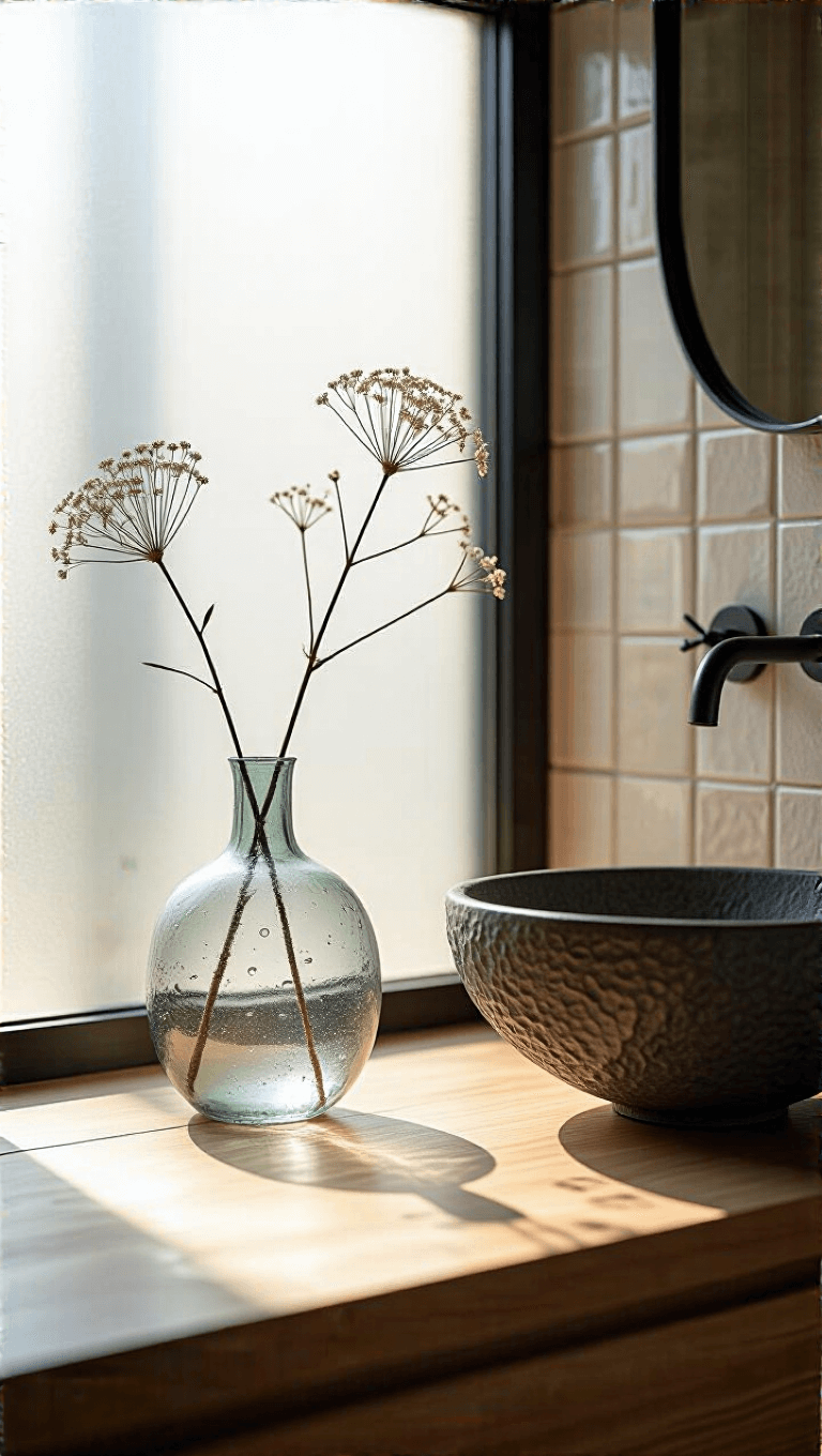 3840japandi Bathroom Glass Vase