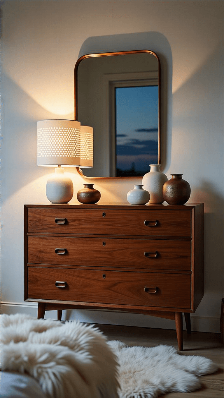 3881modern Danish Bedroom Twilight Vignette