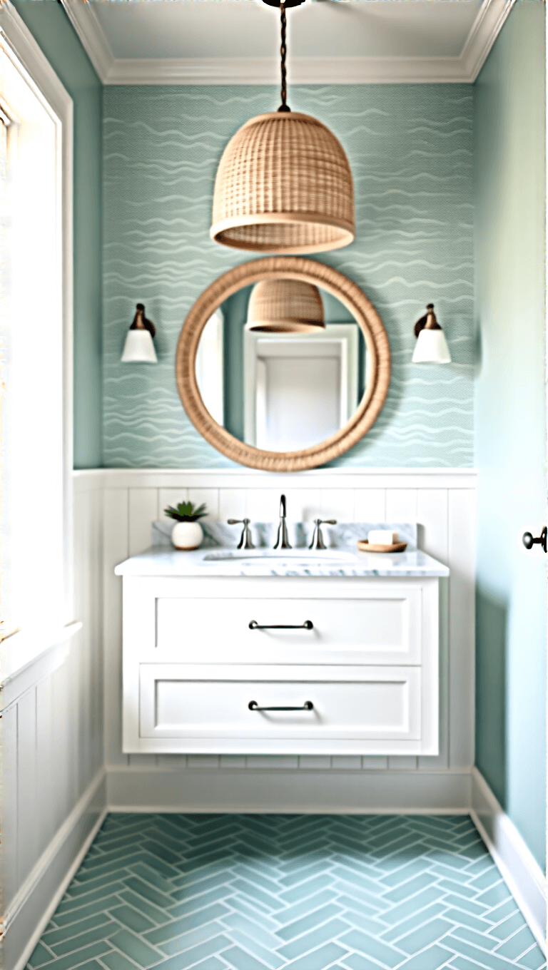 3894coastal Bathroom Seafoam Oak Design