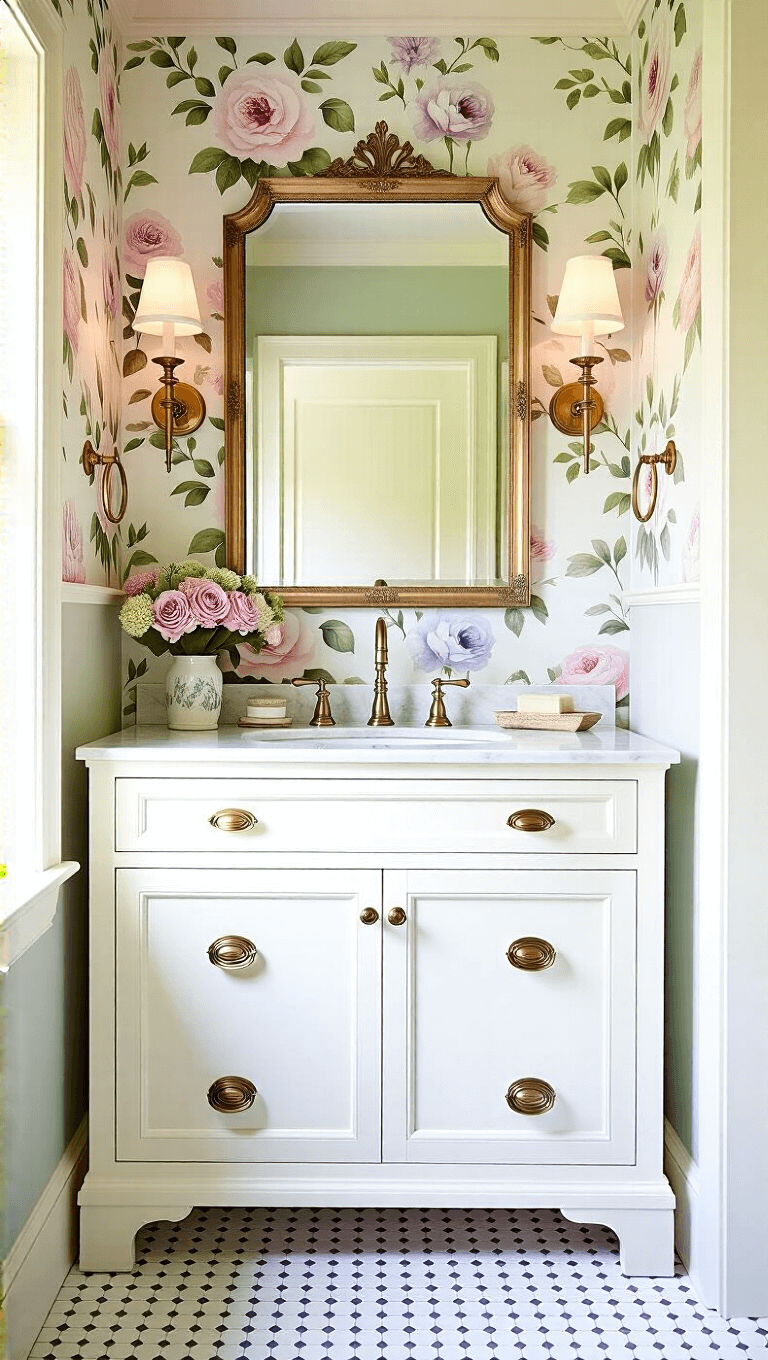 3899english Garden Bathroom Corner