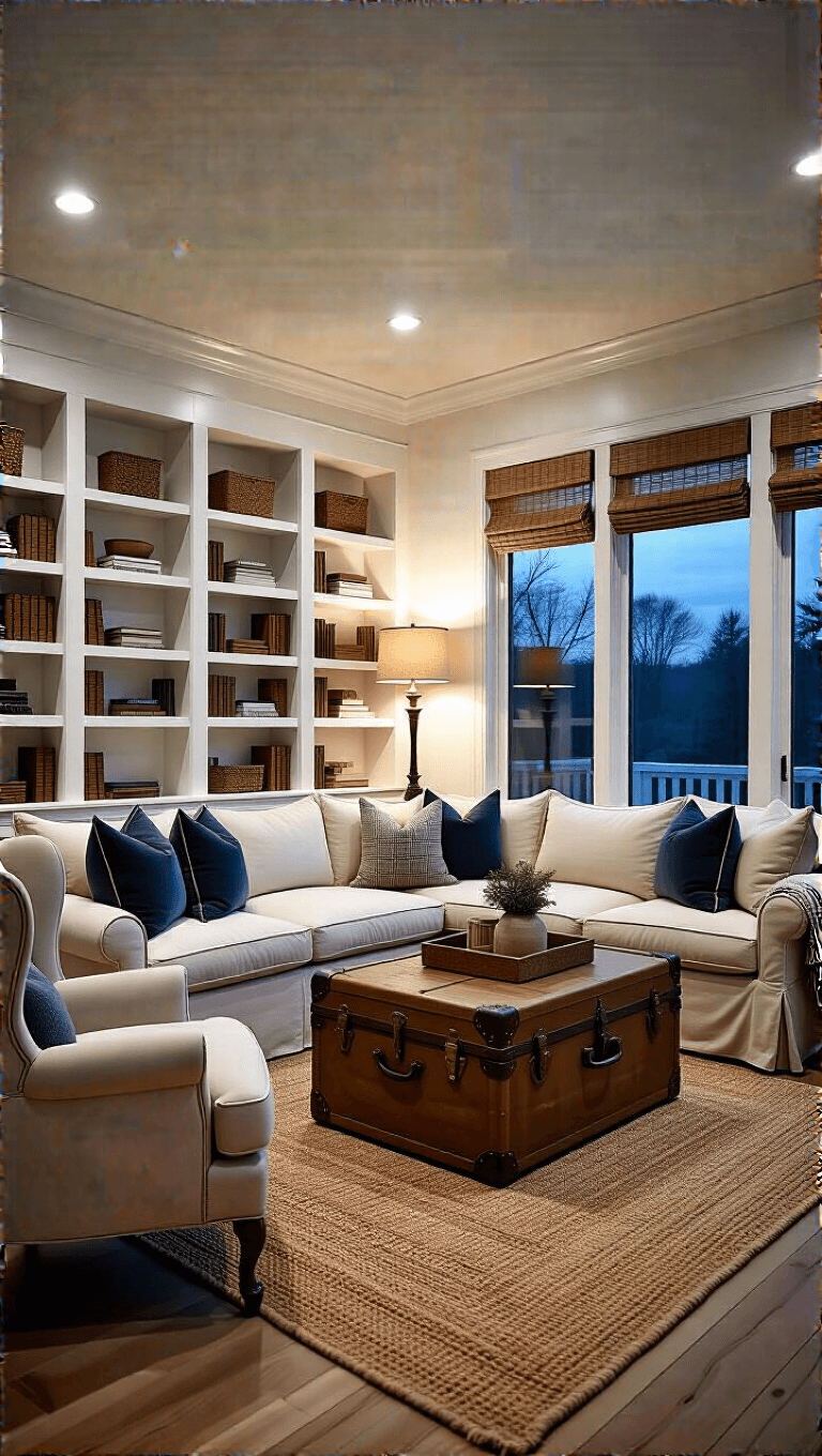 3906modern Farmhouse Den Twilight
