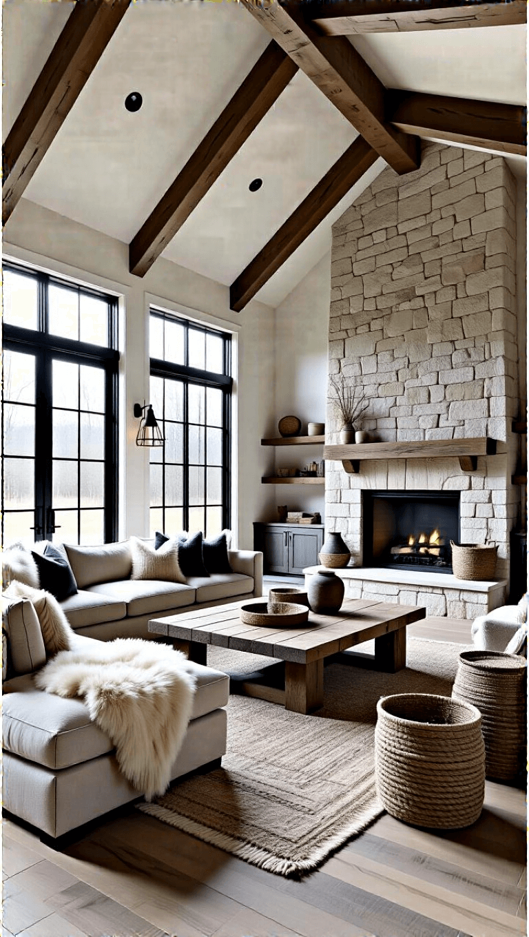 3909rustic Modern Great Room Morning Light