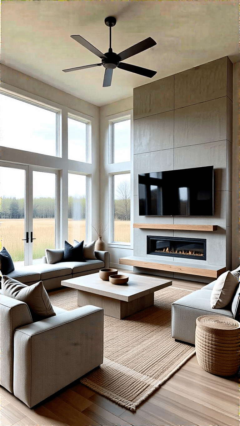 3911modern Farmhouse Living Room Morning Light
