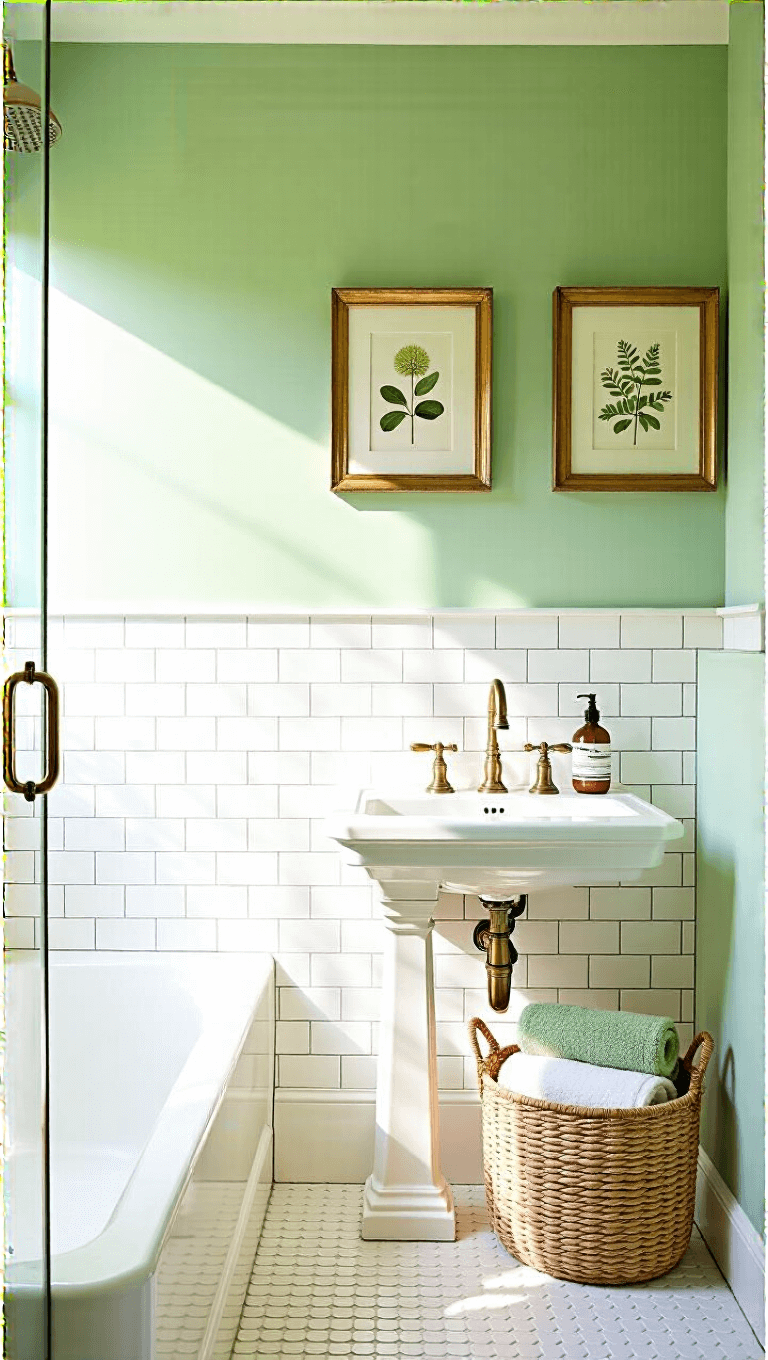 3929pistachio Bathroom Golden Hour