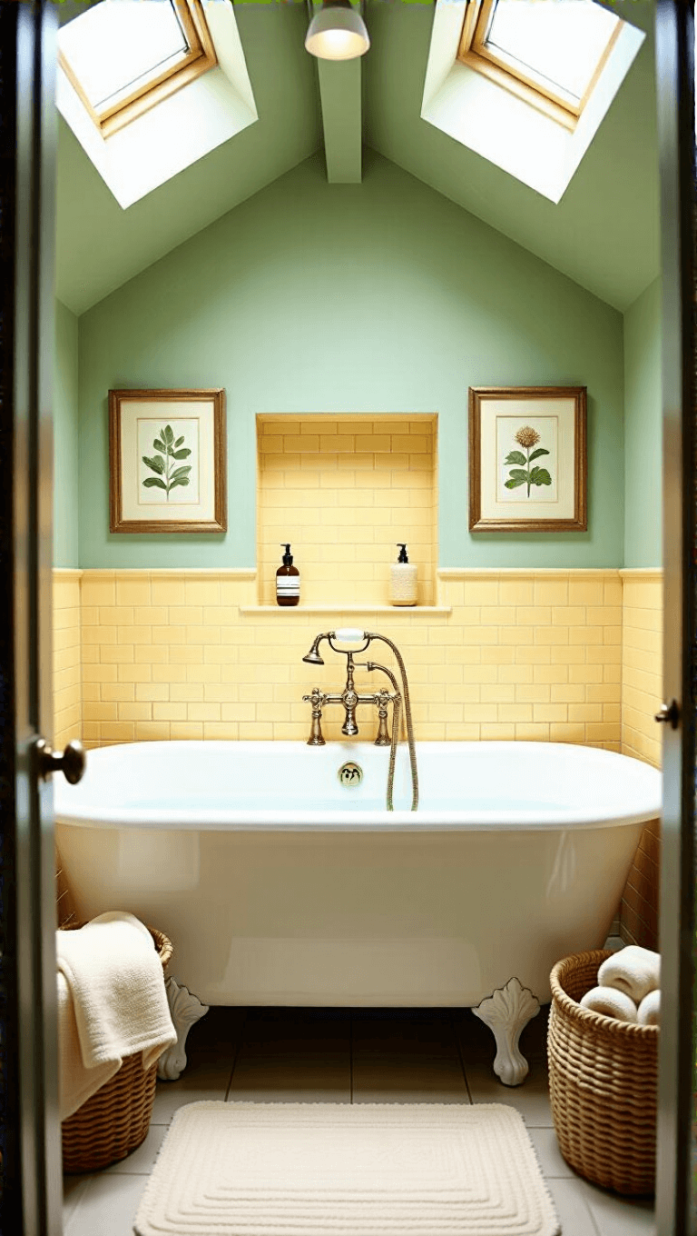 3941serene Yellow Sage Bathroom Design