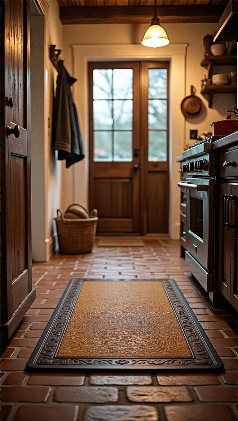 3970rustic Leather Kitchen Mat Dusk