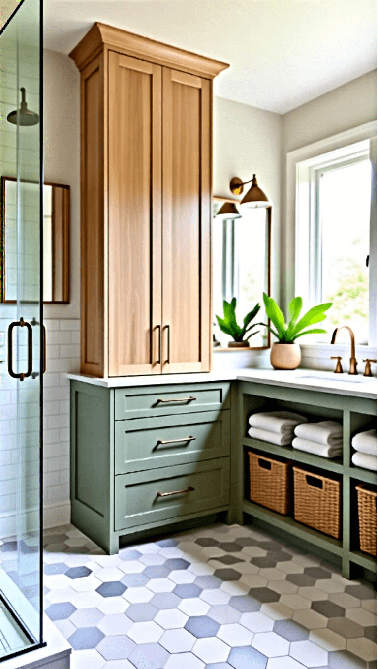 3992modern Vertical Storage Bathroom