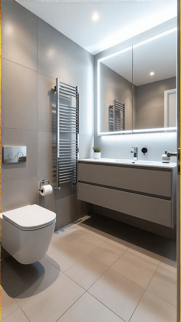3994modern Minimal Concrete Bathroom
