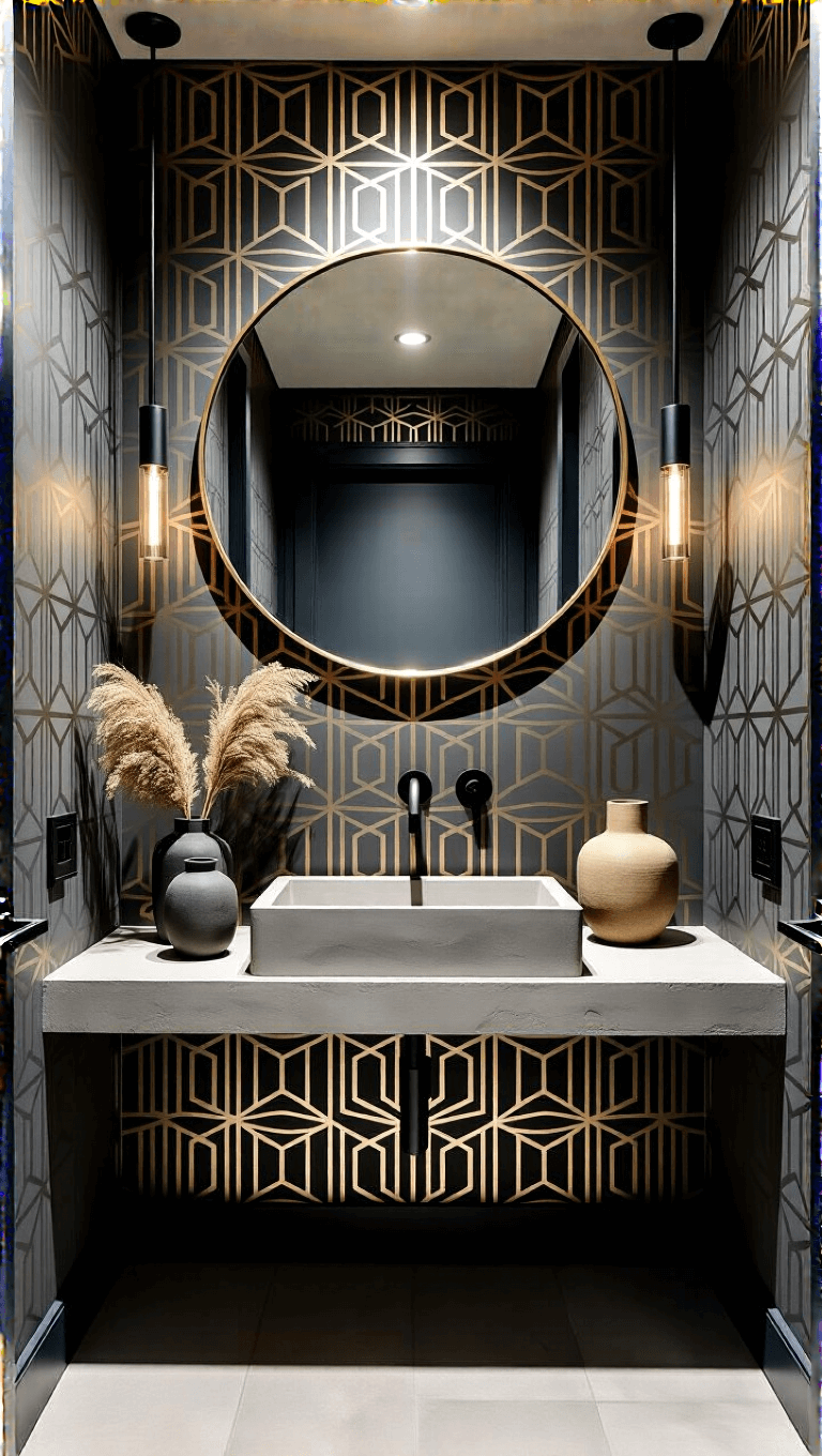 3998moody Geometric Powder Room Evening
