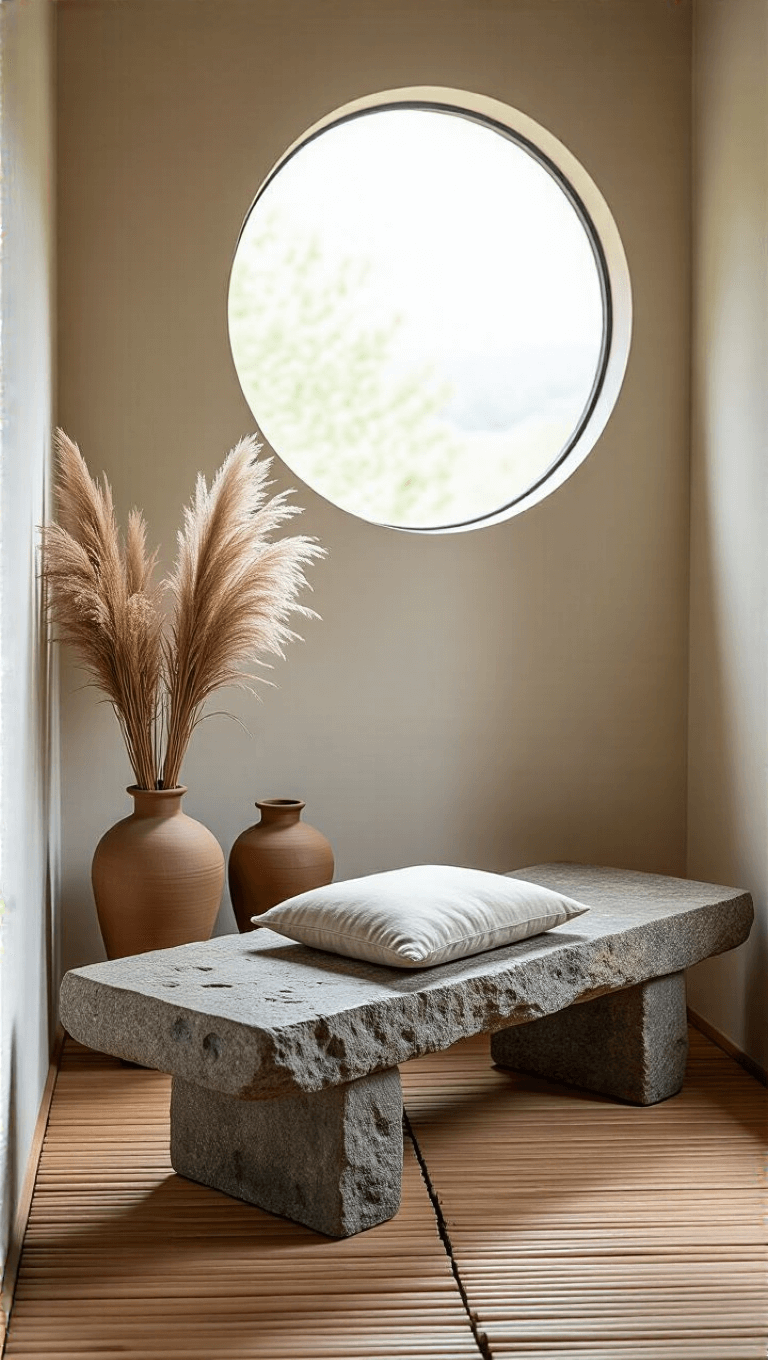 4000meditation Corner Stone Bench