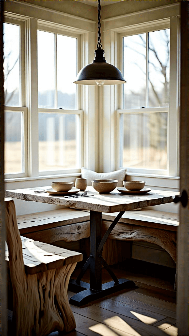 4005cozy Driftwood Breakfast Nook